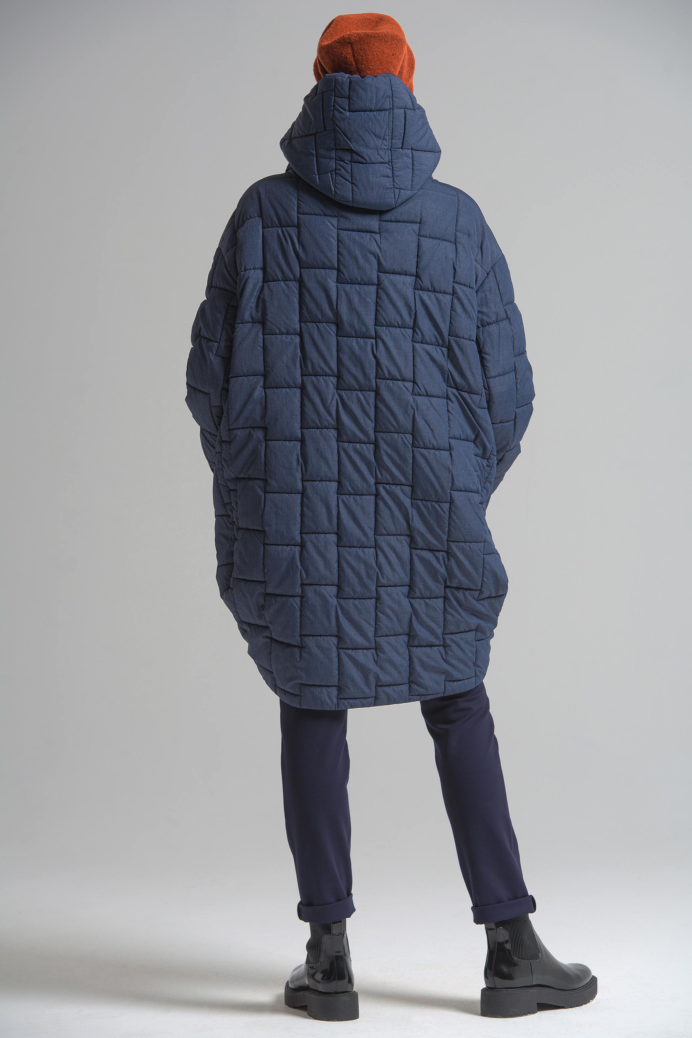 Куртка Квадрат с капюшоном, меланж 38 Джинсовый (denim) от Lesel (Лесель)! Заказывайте по ✆ 8 (800) 777 02 37