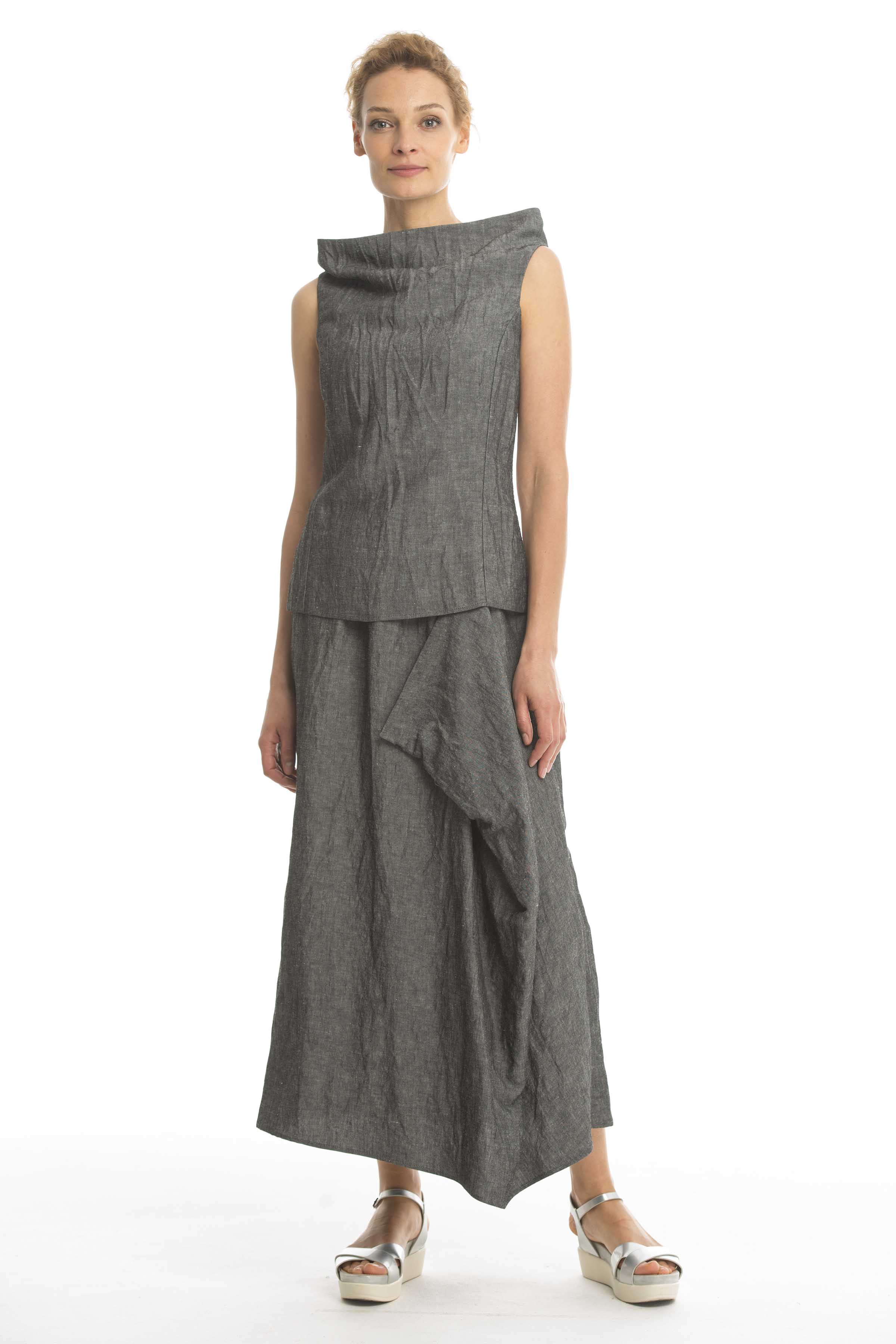 Юбка с фалдой 11 Антрацит (anthracite) от Lesel (Лесель)! Заказывайте по ✆ 8 (800) 777 02 37
