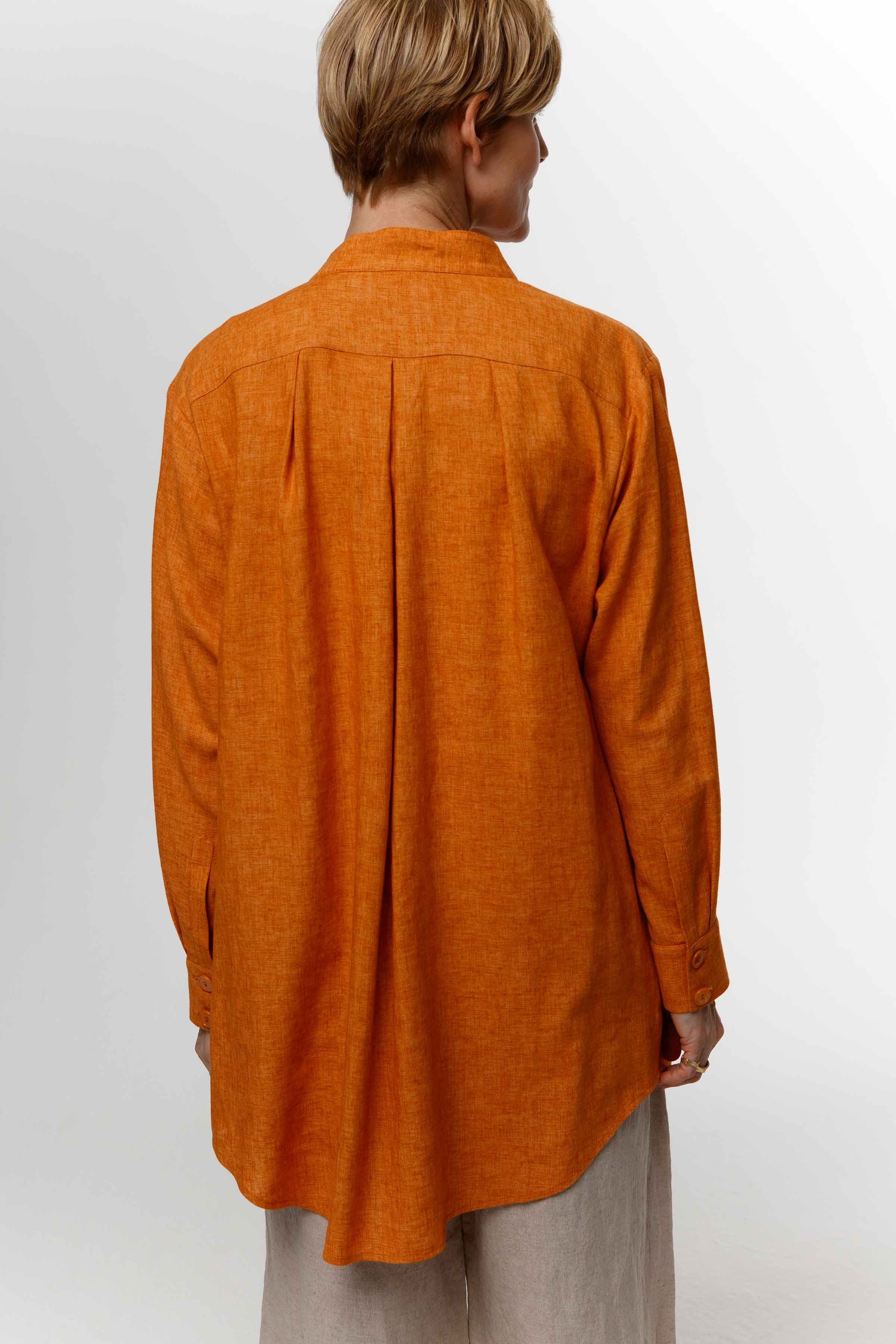 Блуза с кокеткой, вискоза/лён  от Lesel (Лесель)! Заказывайте по ✆ 8 (800) 777 02 37