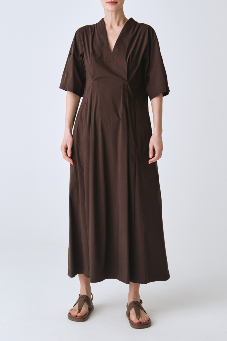 Платье клеш с широкими рукавами, хлопок