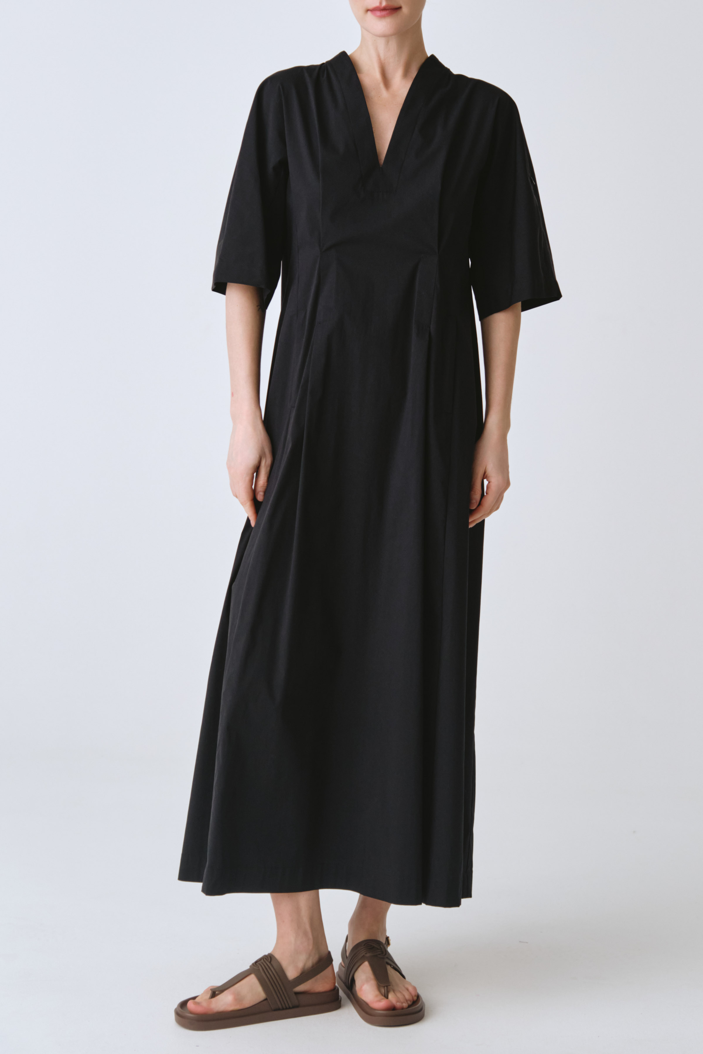 Платье клеш с широкими рукавами, хлопок