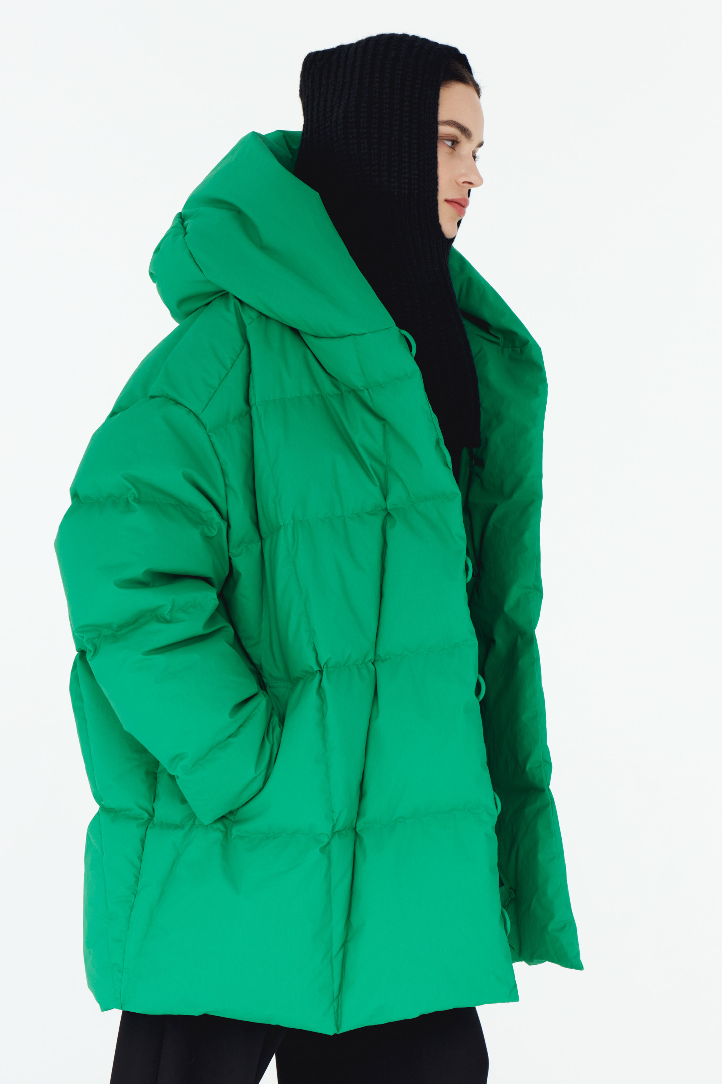 Куртка пуховая пончо-квадрат 66 Ярко-зеленый (verf clair), 27 Бордо (burdeaux) от Lesel (Лесель)! Заказывайте по ✆ 8 (800) 777 02 37