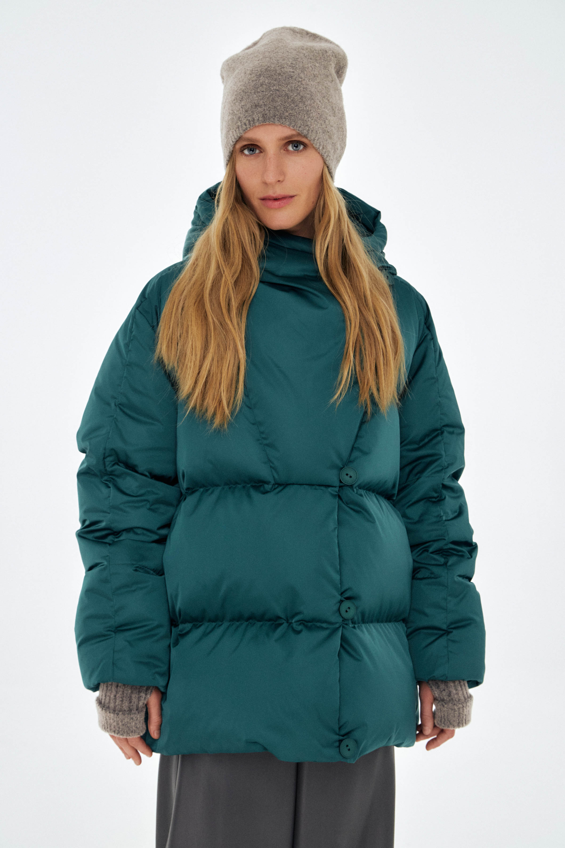 Куртка пуховая с навесными петлями 68 Изумруд (emeraude) от Lesel (Лесель)! Заказывайте по ✆ 8 (800) 777 02 37