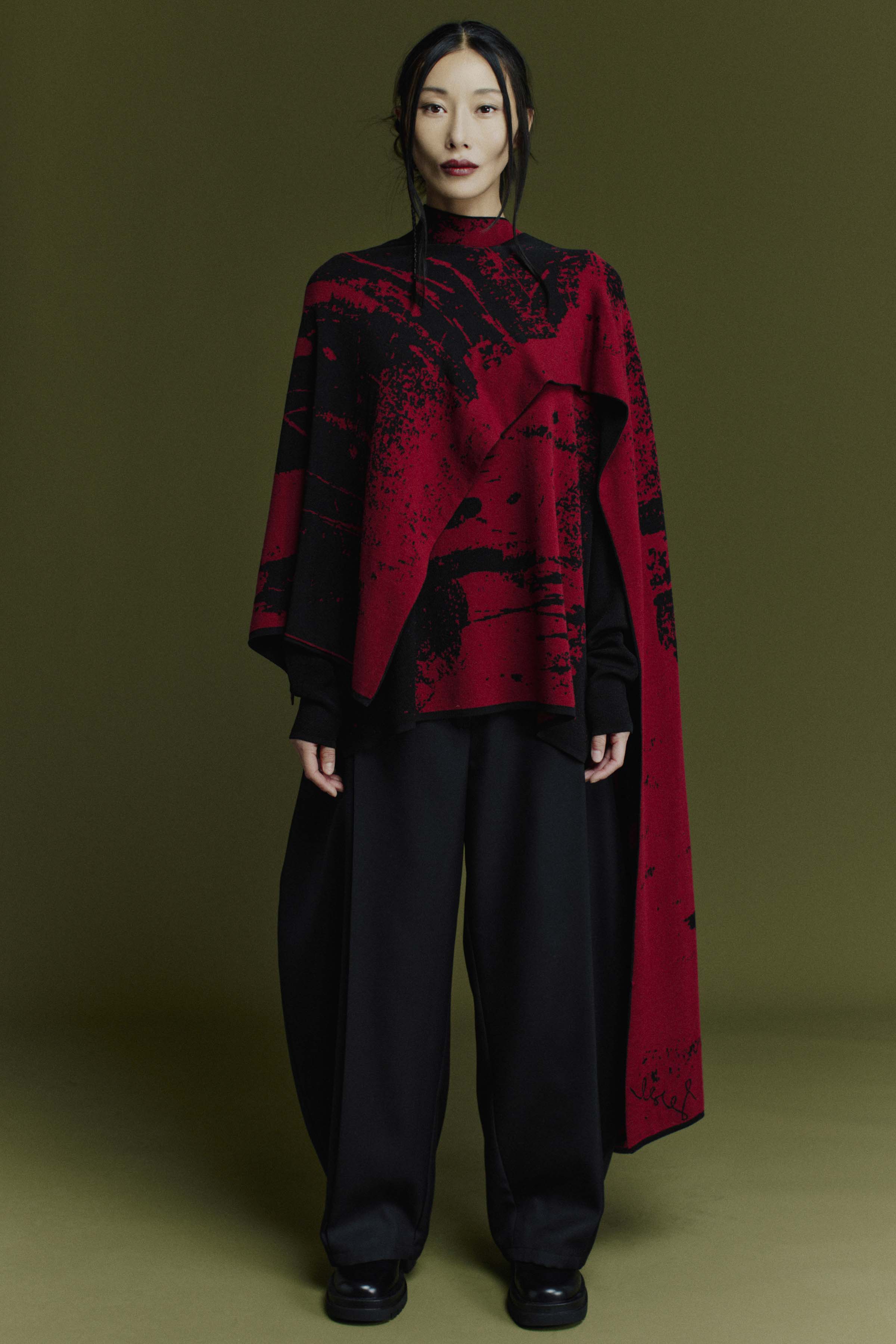 Палантин Инь-Ян 27 Бордо (burdeaux) от Lesel (Лесель)! Заказывайте по ✆ 8 (800) 777 02 37