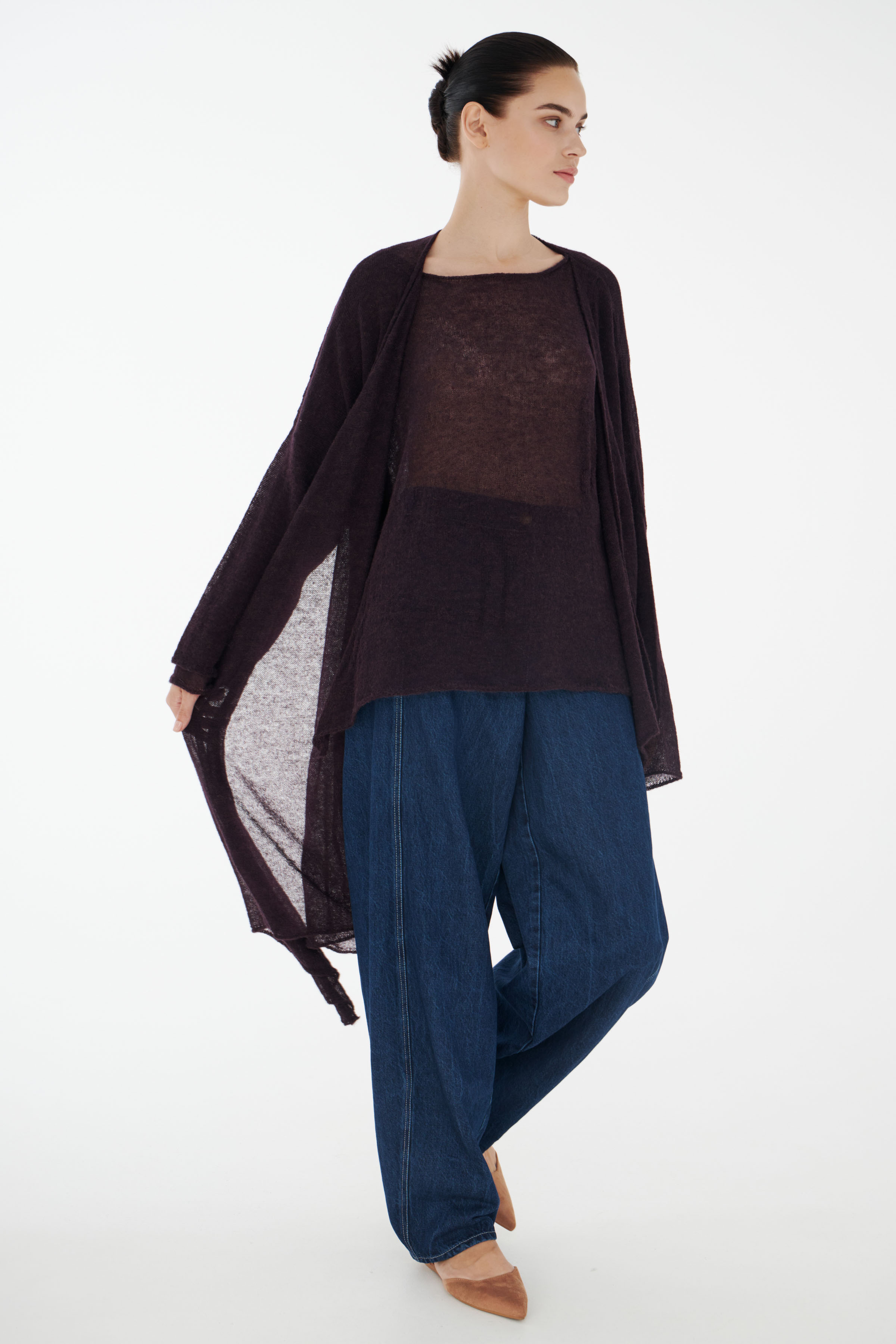 Кардиган Палантин 31 Фиолетовый (violet), 27 Бордо (burdeaux) от Lesel (Лесель)! Заказывайте по ✆ 8 (800) 777 02 37