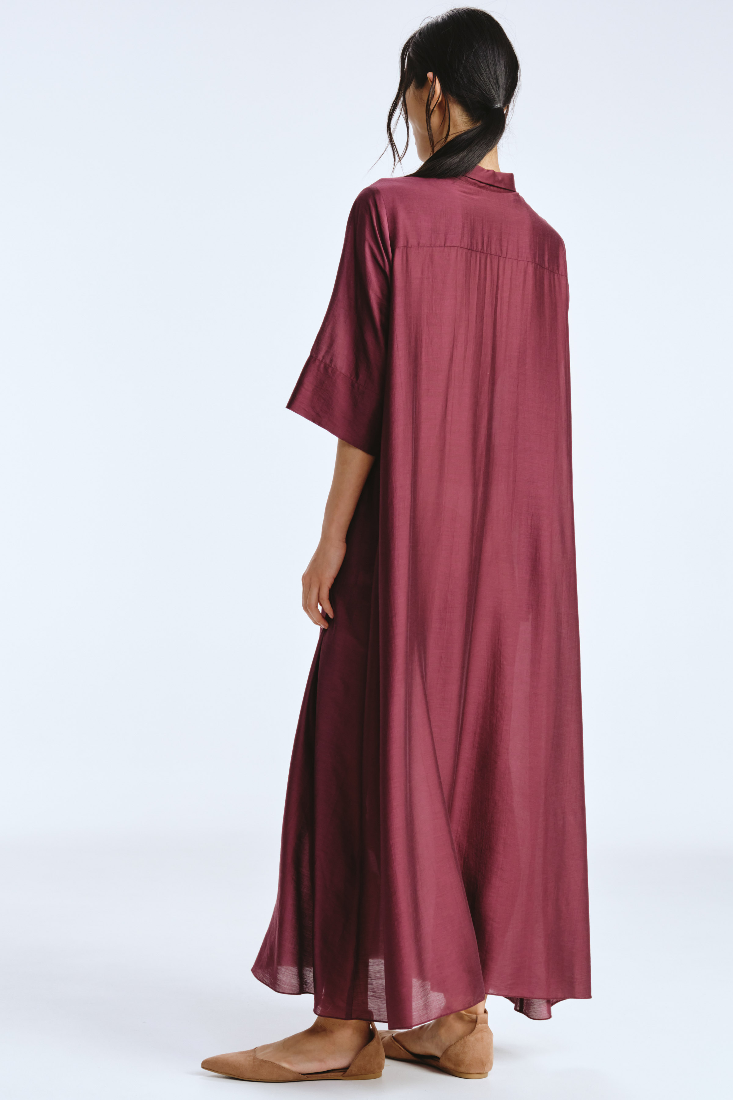 Платье рубашка с защипами 27 Вишня (cherry) от Lesel (Лесель)! Заказывайте по ✆ 8 (800) 777 02 37