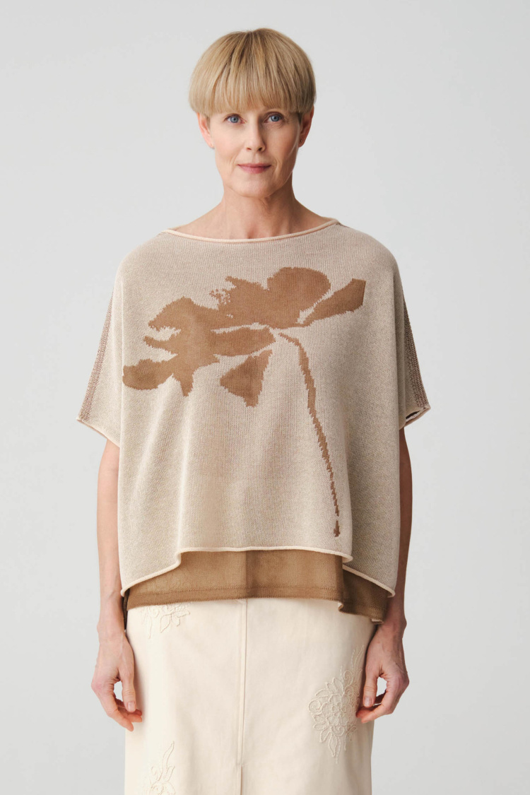 Джемпер с коротким рукавом Пион