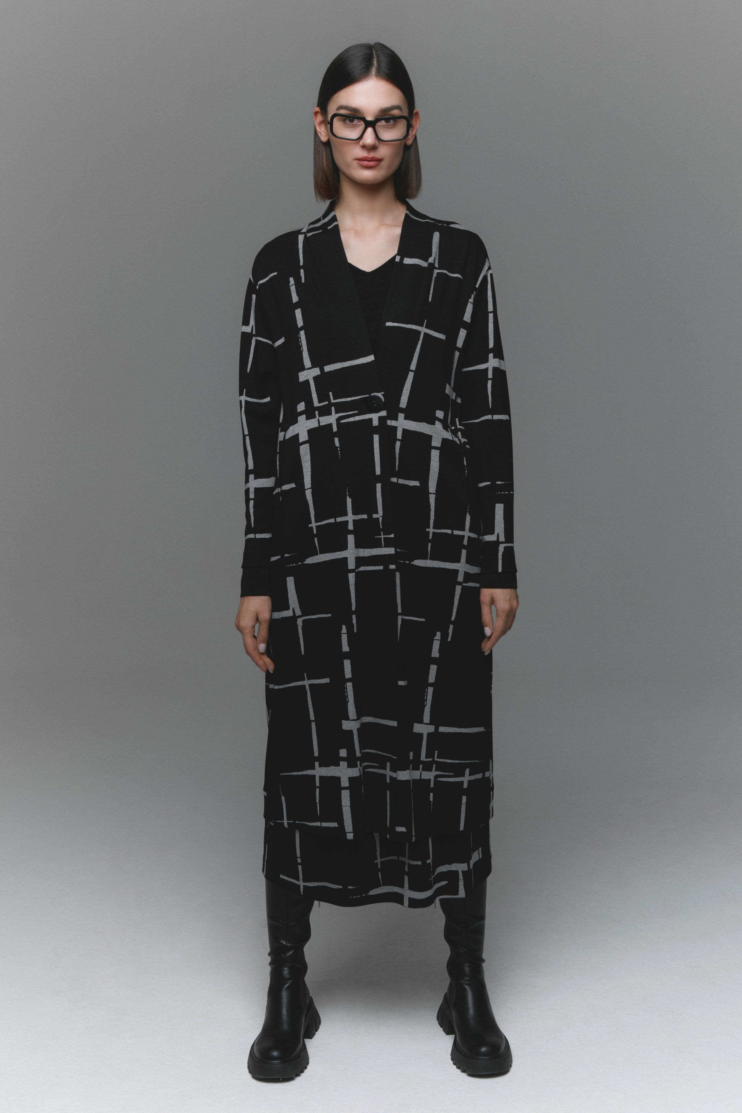 Кардиган джерси Штрихи 00 Черный (noir) от Lesel (Лесель)! Заказывайте по ✆ 8 (800) 777 02 37