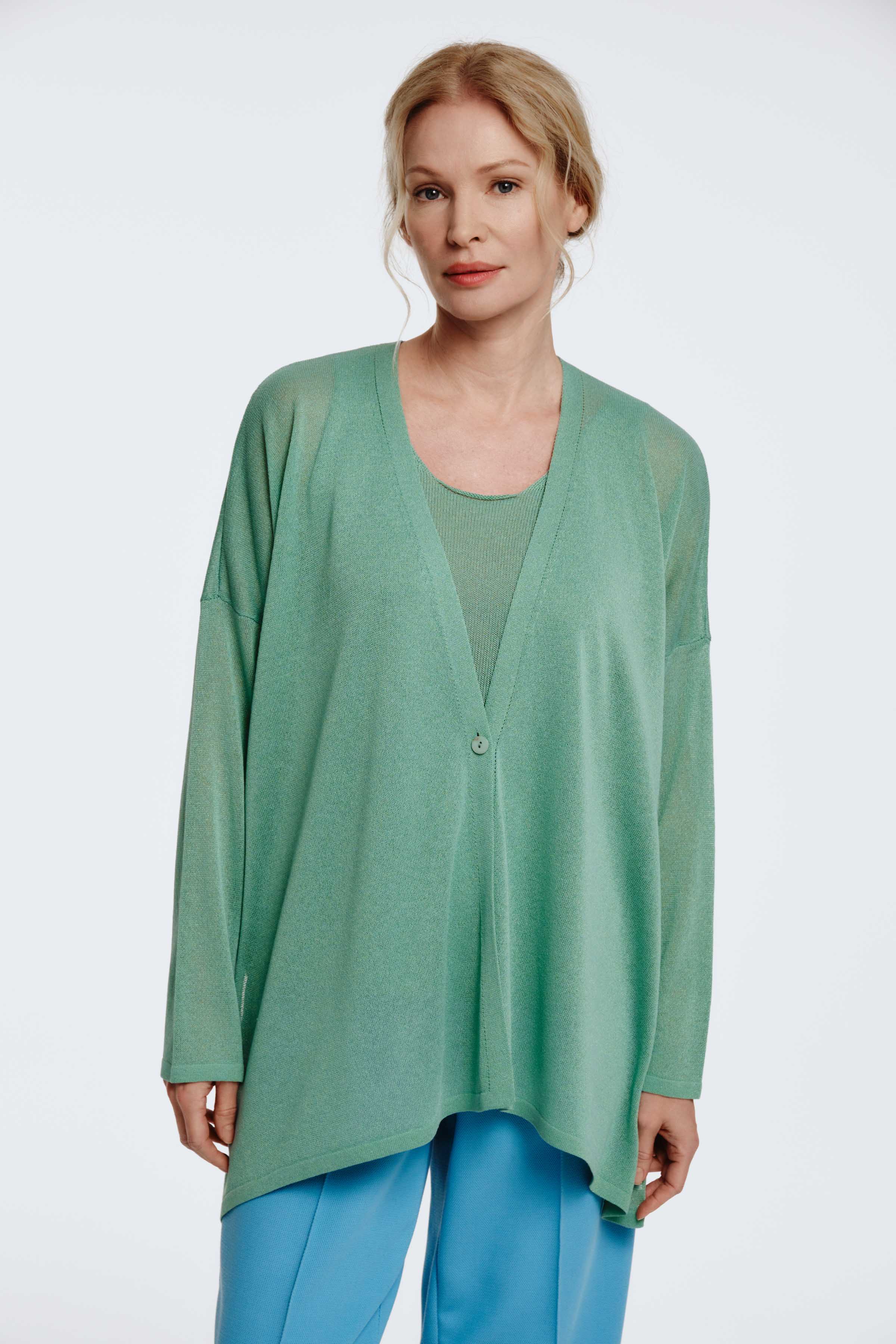 Кардиган Цветок с бутоном 62 Хризолит (chrysolithe) от Lesel (Лесель)! Заказывайте по ✆ 8 (800) 777 02 37