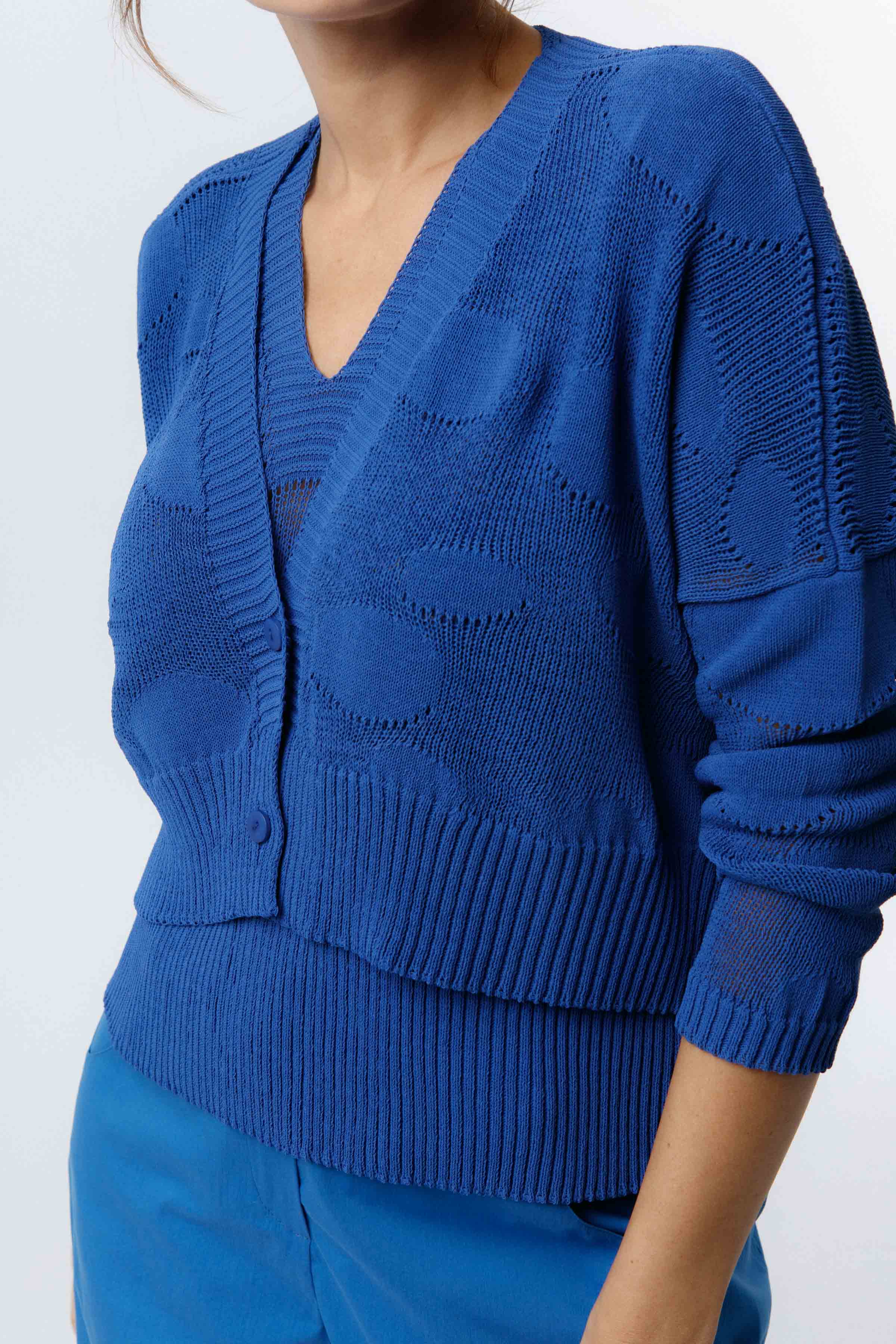 Кардиган укороченный Круги 03 Кварц (quartz), 36 Электрик (electrique) от Lesel (Лесель)! Заказывайте по ✆ 8 (800) 777 02 37