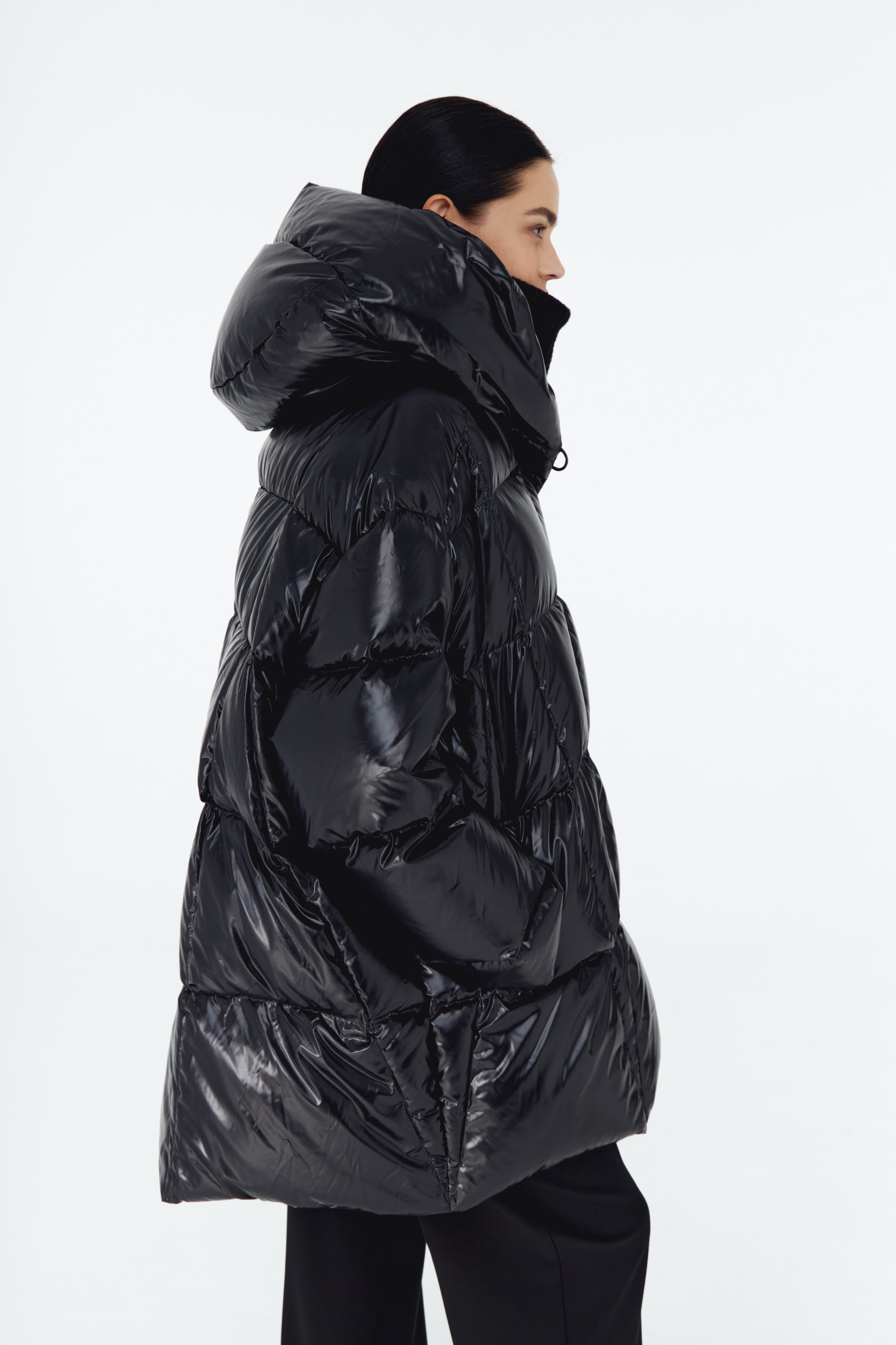 Куртка пуховая пончо-квадрат 00 Черный (noir) от Lesel (Лесель)! Заказывайте по ✆ 8 (800) 777 02 37