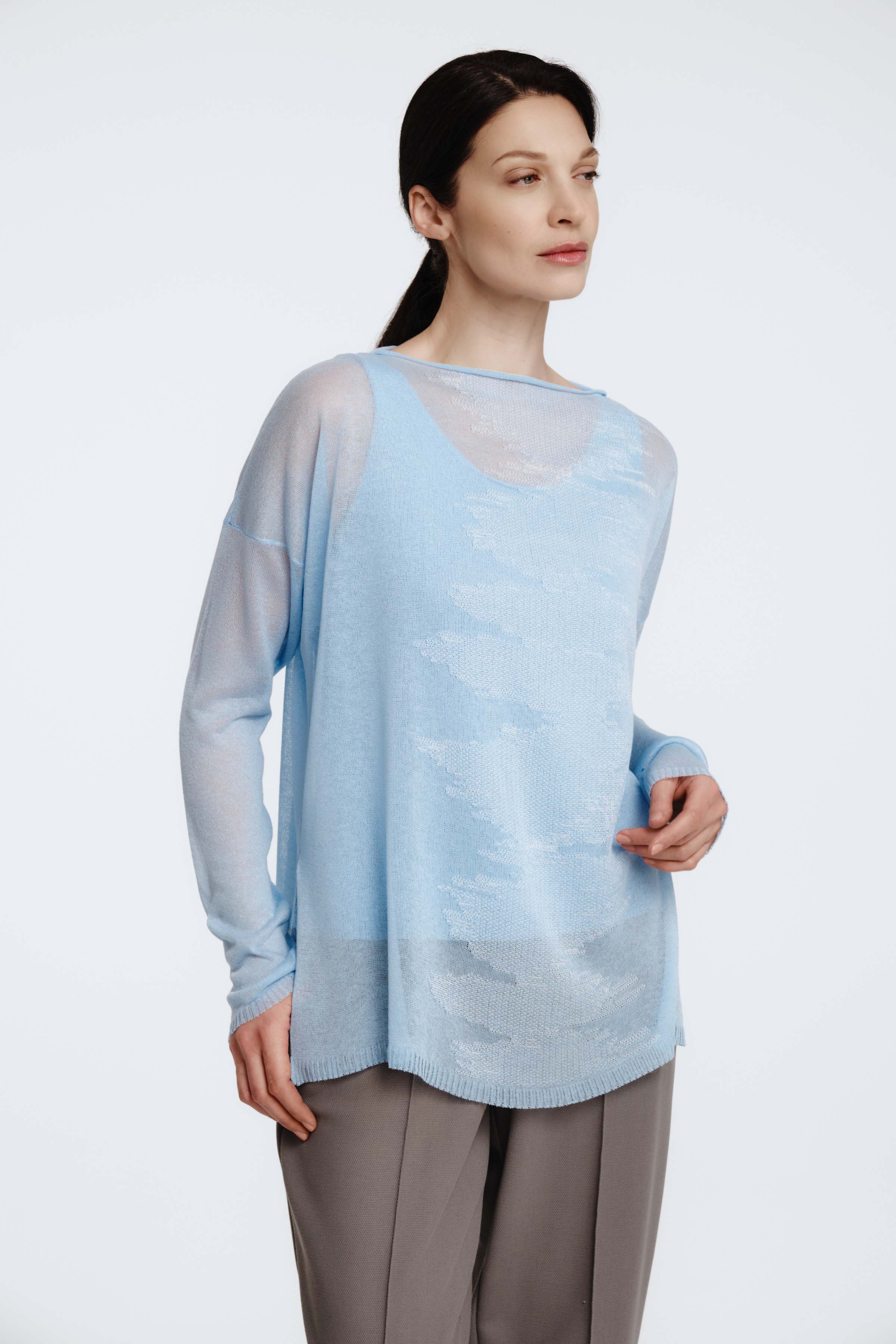 Джемпер Тень 34 Голубой лед (glace bleue) от Lesel (Лесель)! Заказывайте по ✆ 8 (800) 777 02 37
