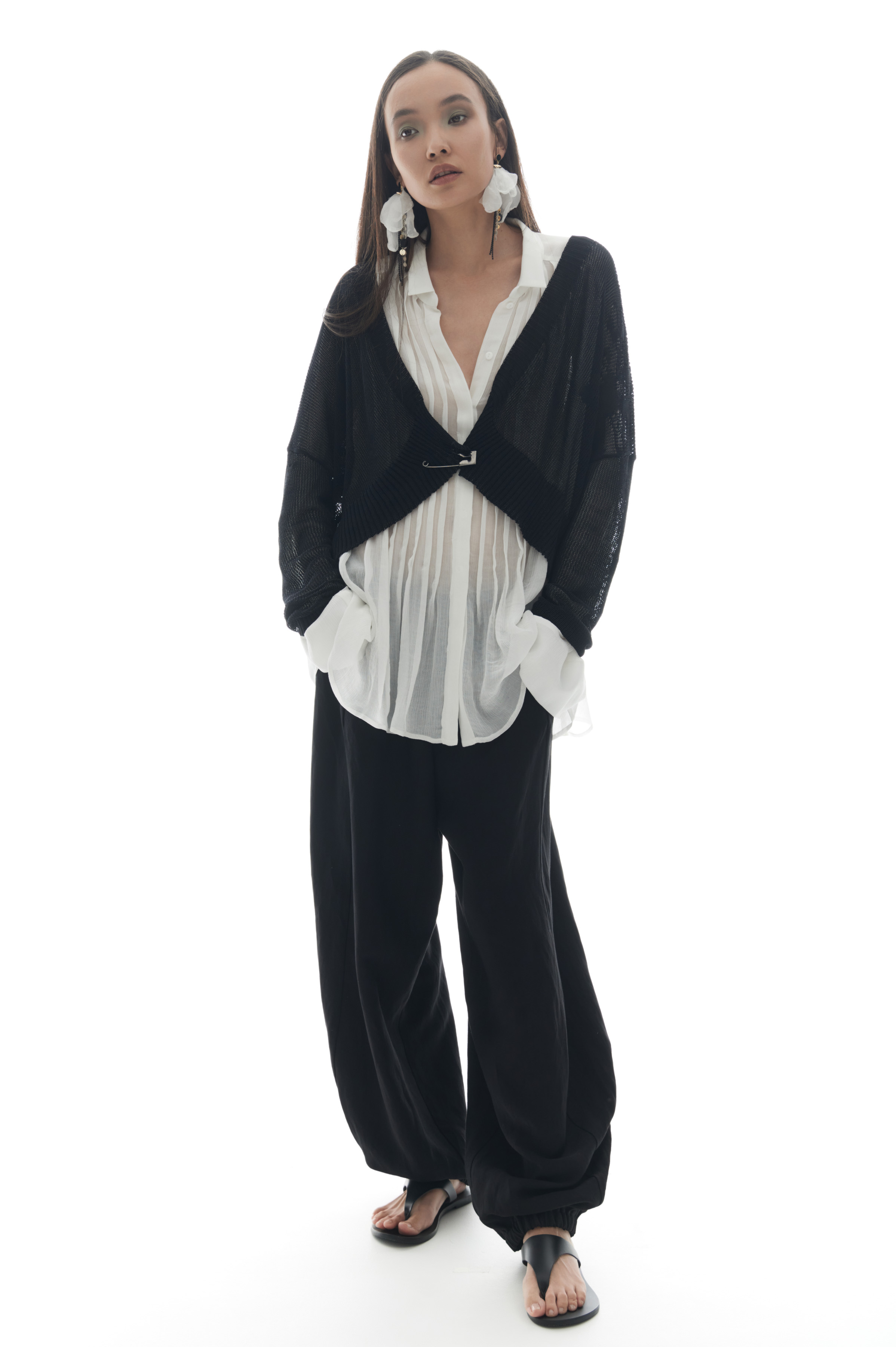 Брюки свободные на резинке