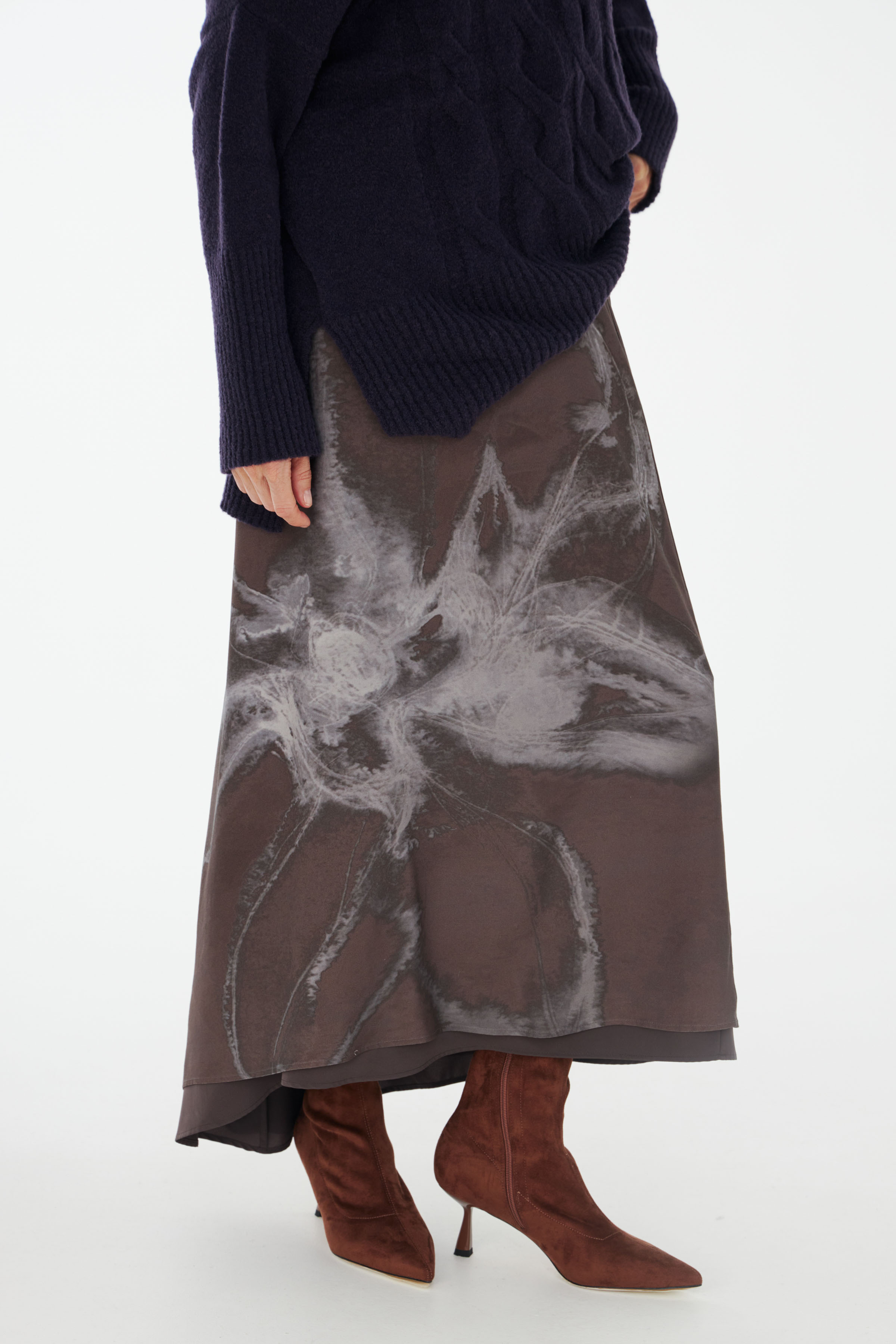 Юбка Цветок, длинная со шлейфом 78 Полутень (penombre) от Lesel (Лесель)! Заказывайте по ✆ 8 (800) 777 02 37