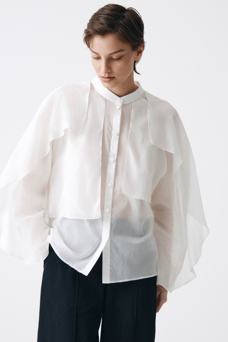 Блуза многослойная, тонкий хлопок