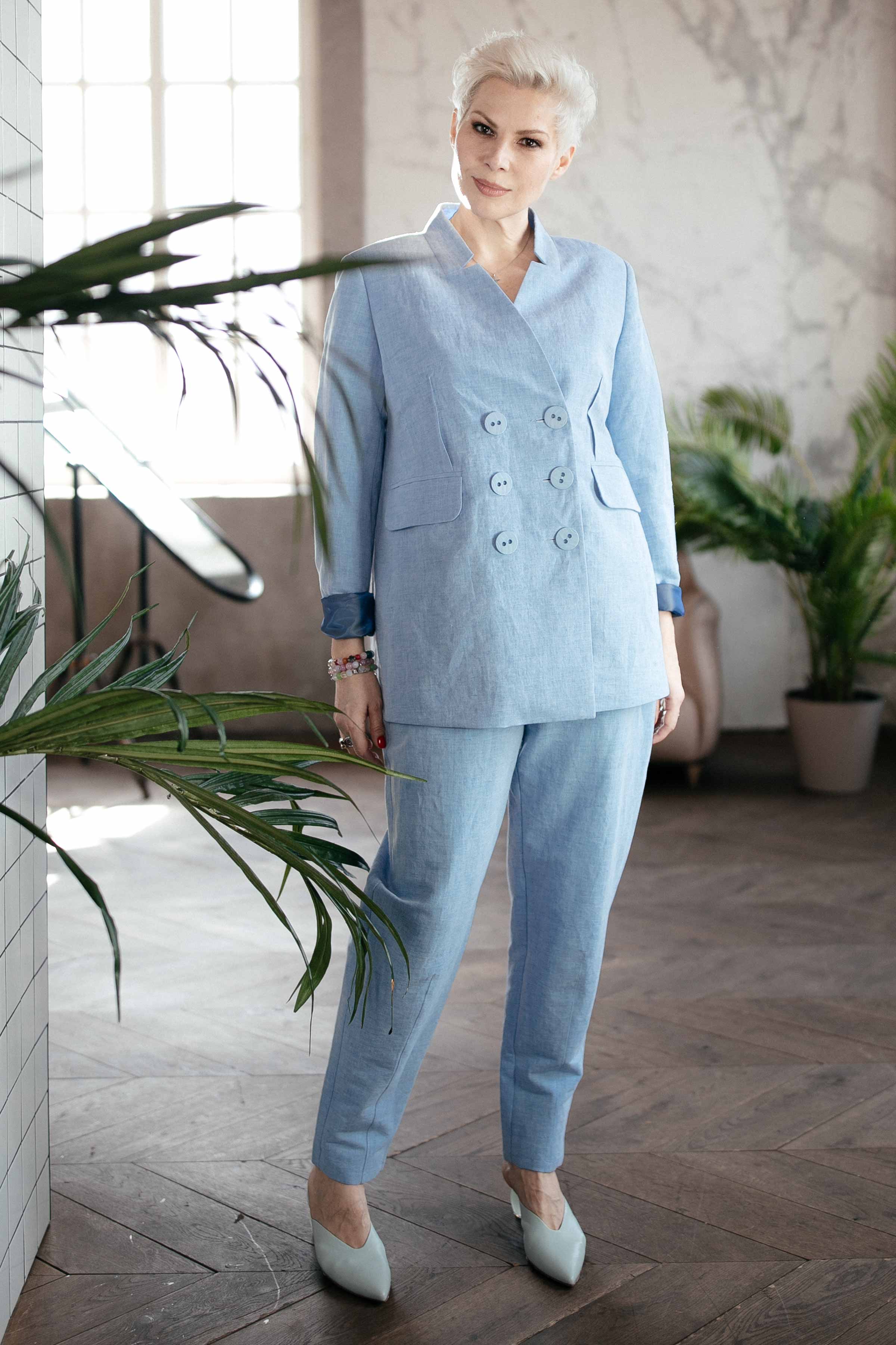 Брюки Малый Ромб, Карамель  от Lesel (Лесель)! Заказывайте по ✆ 8 (800) 777 02 37