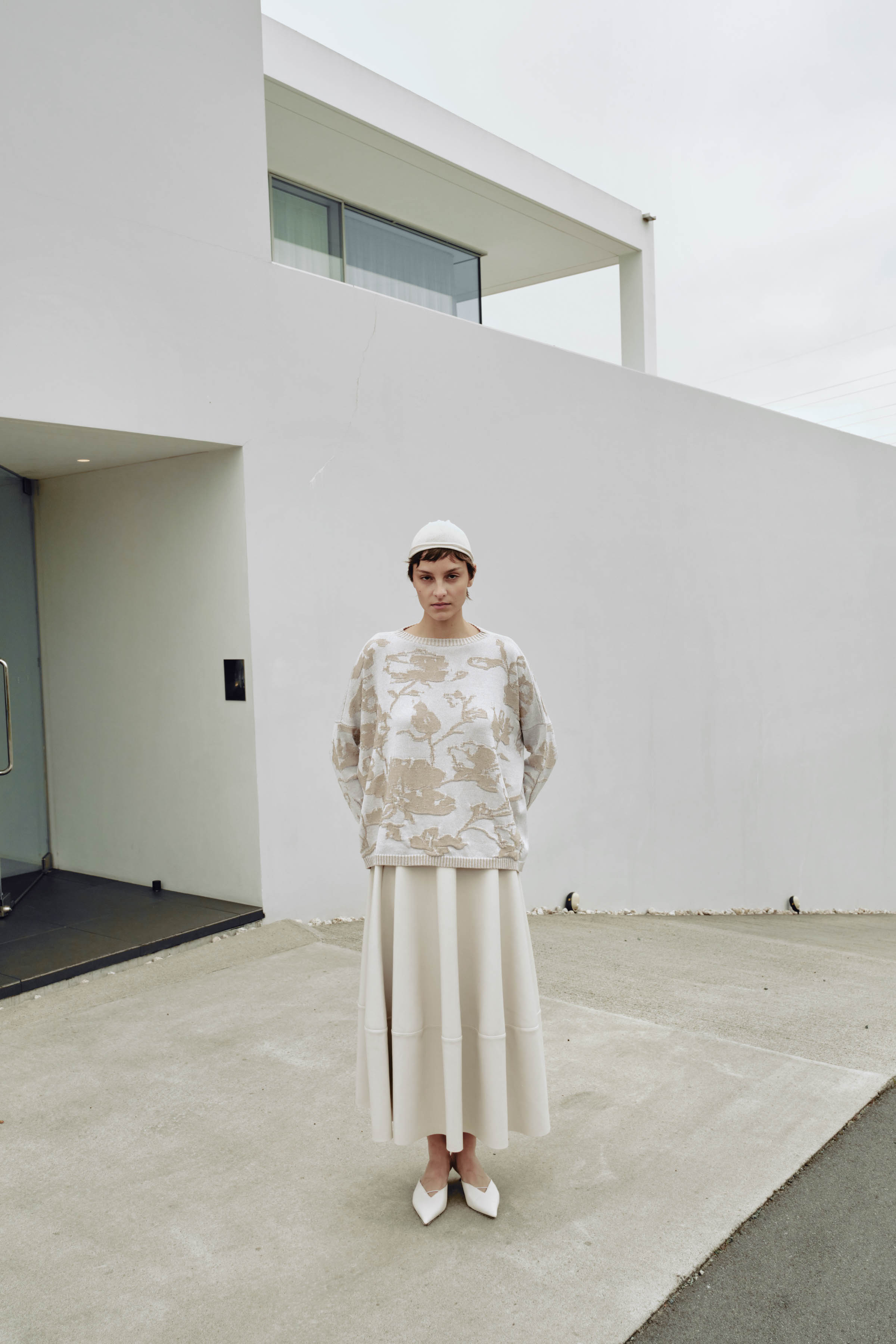 Юбка клеш, кожа