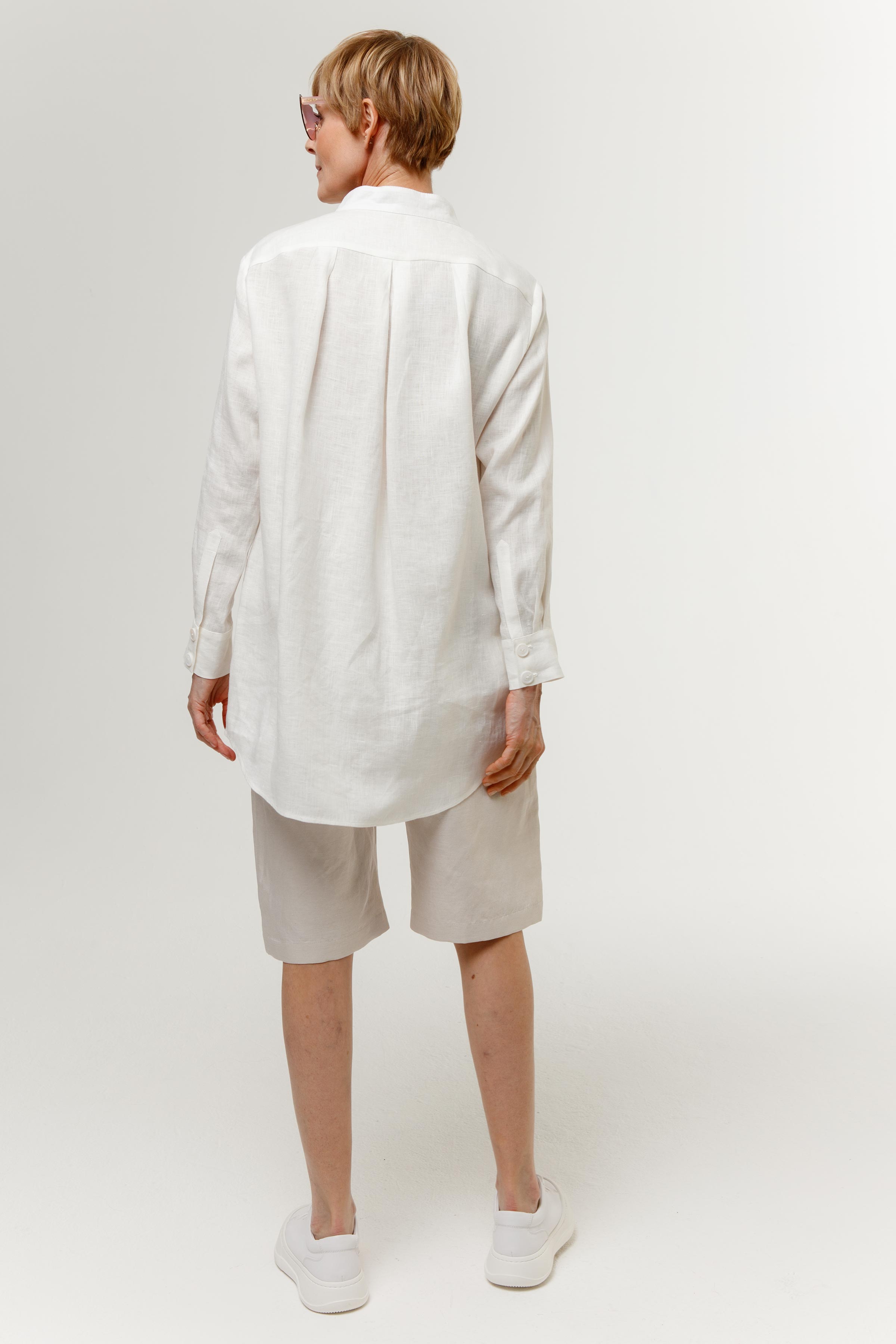 Блуза с кокеткой, мягкий лён  от Lesel (Лесель)! Заказывайте по ✆ 8 (800) 777 02 37