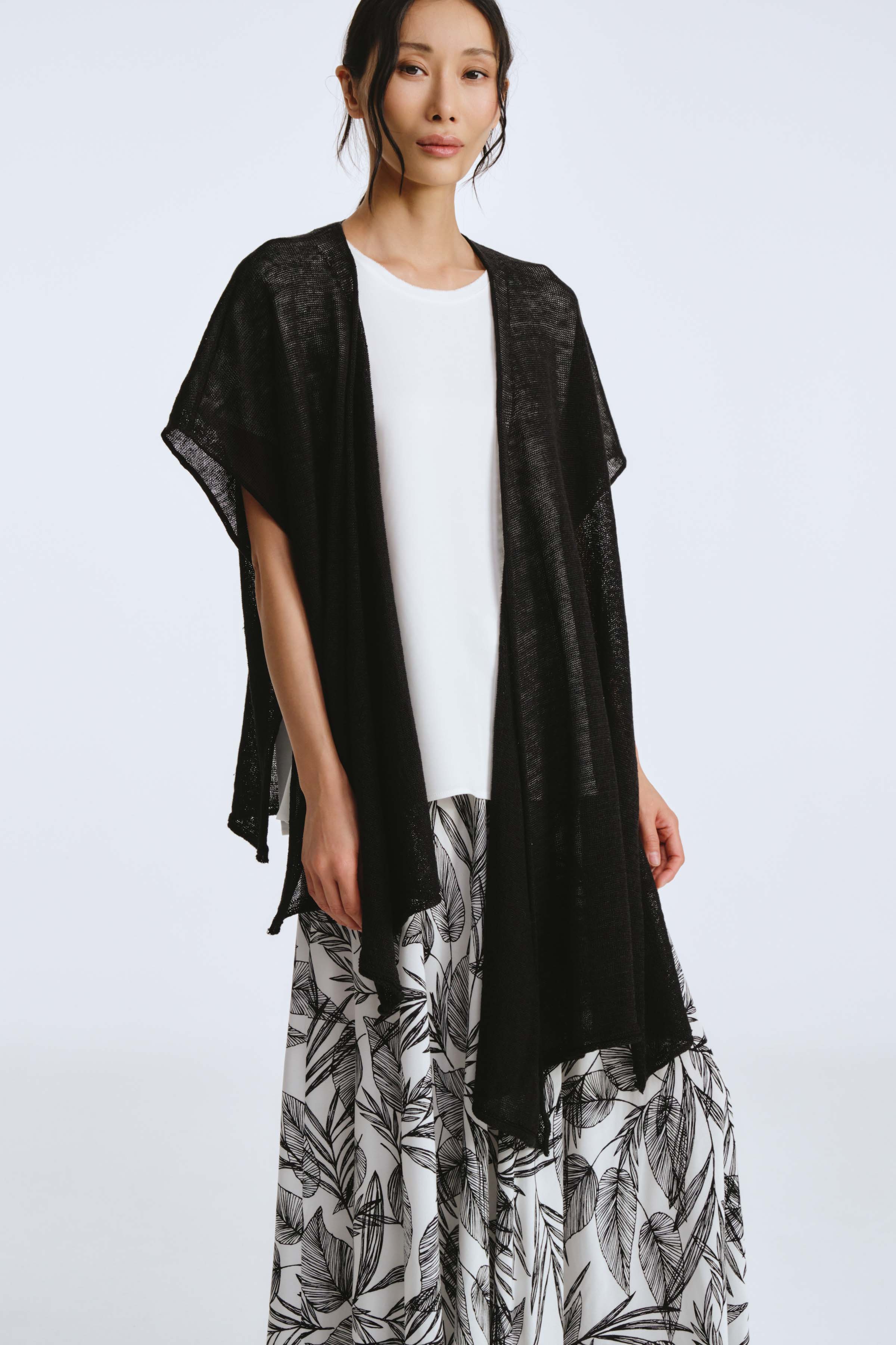 Жилет Лён 00 Черный (noir) от Lesel (Лесель)! Заказывайте по ✆ 8 (800) 777 02 37