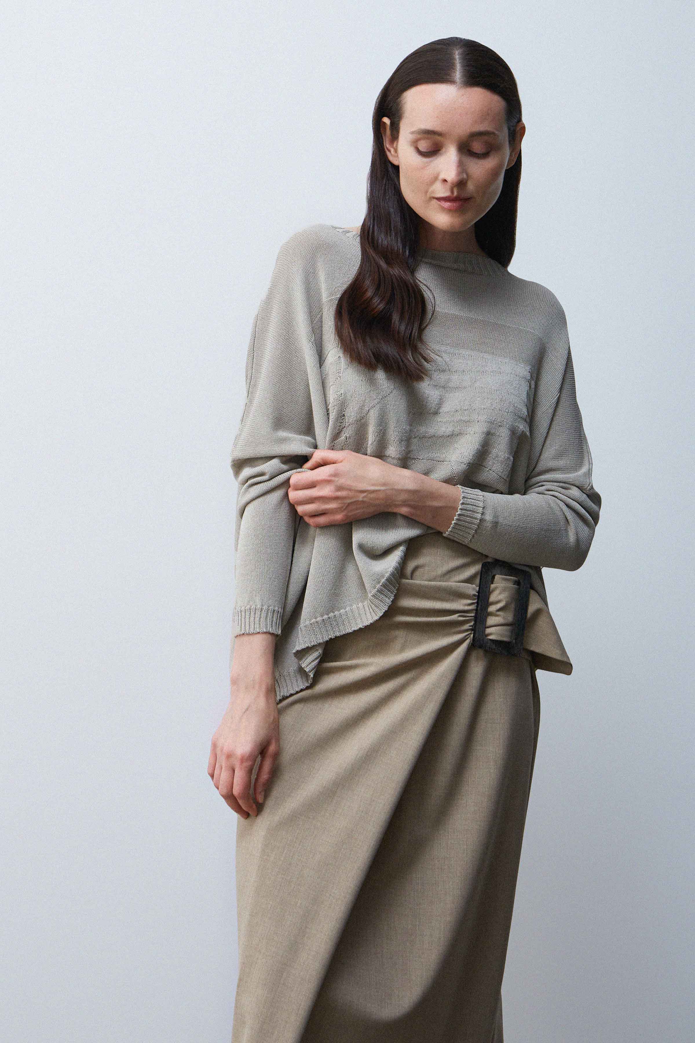 Джемпер "Зиг-заг" 12 Серый камень (pierre grise) от Lesel (Лесель)! Заказывайте по ✆ 8 (800) 777 02 37