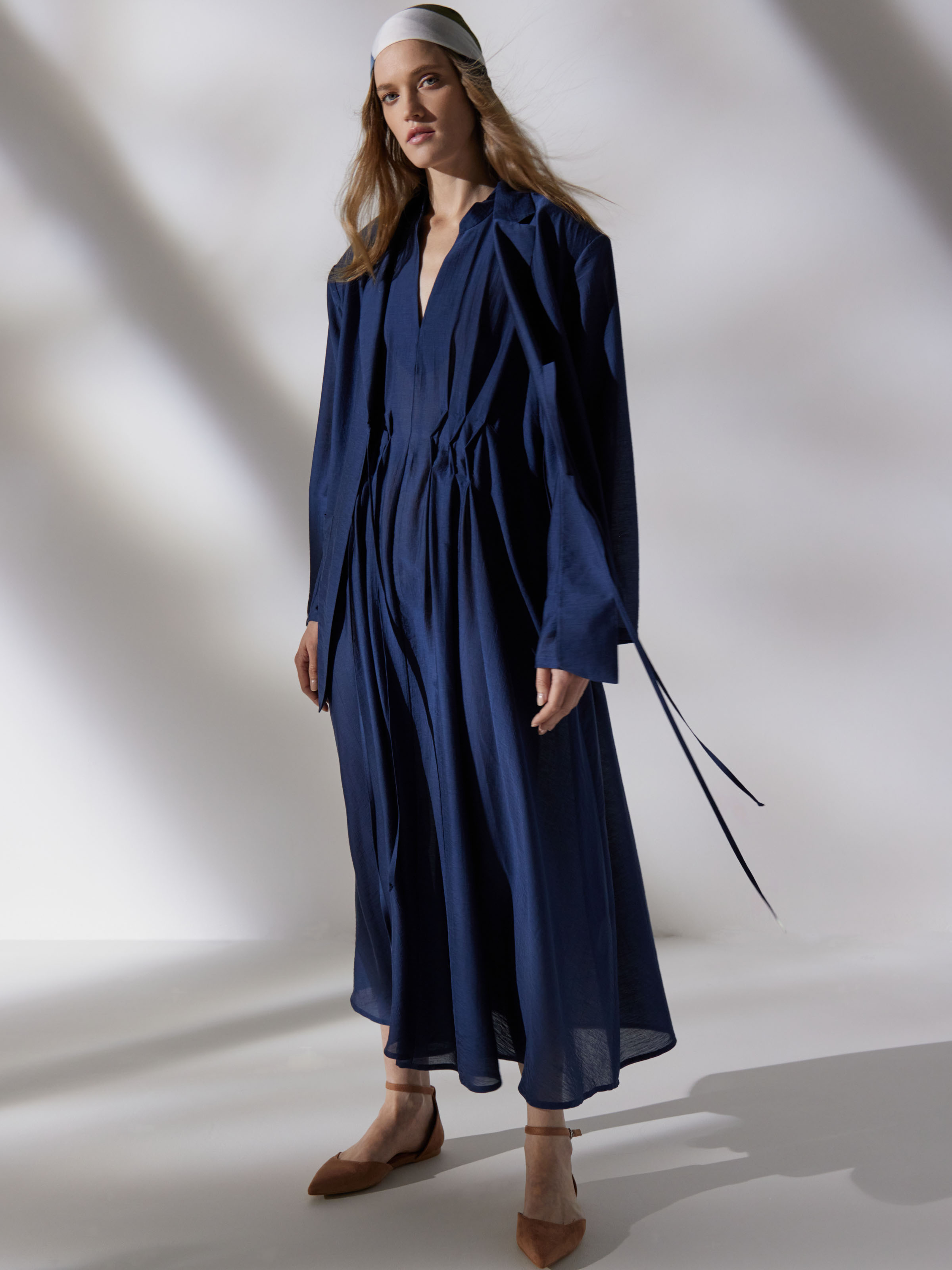 Платье Реглан, вафли, шёлк 38 Джинсовый (denim) от Lesel (Лесель)! Заказывайте по ✆ 8 (800) 777 02 37