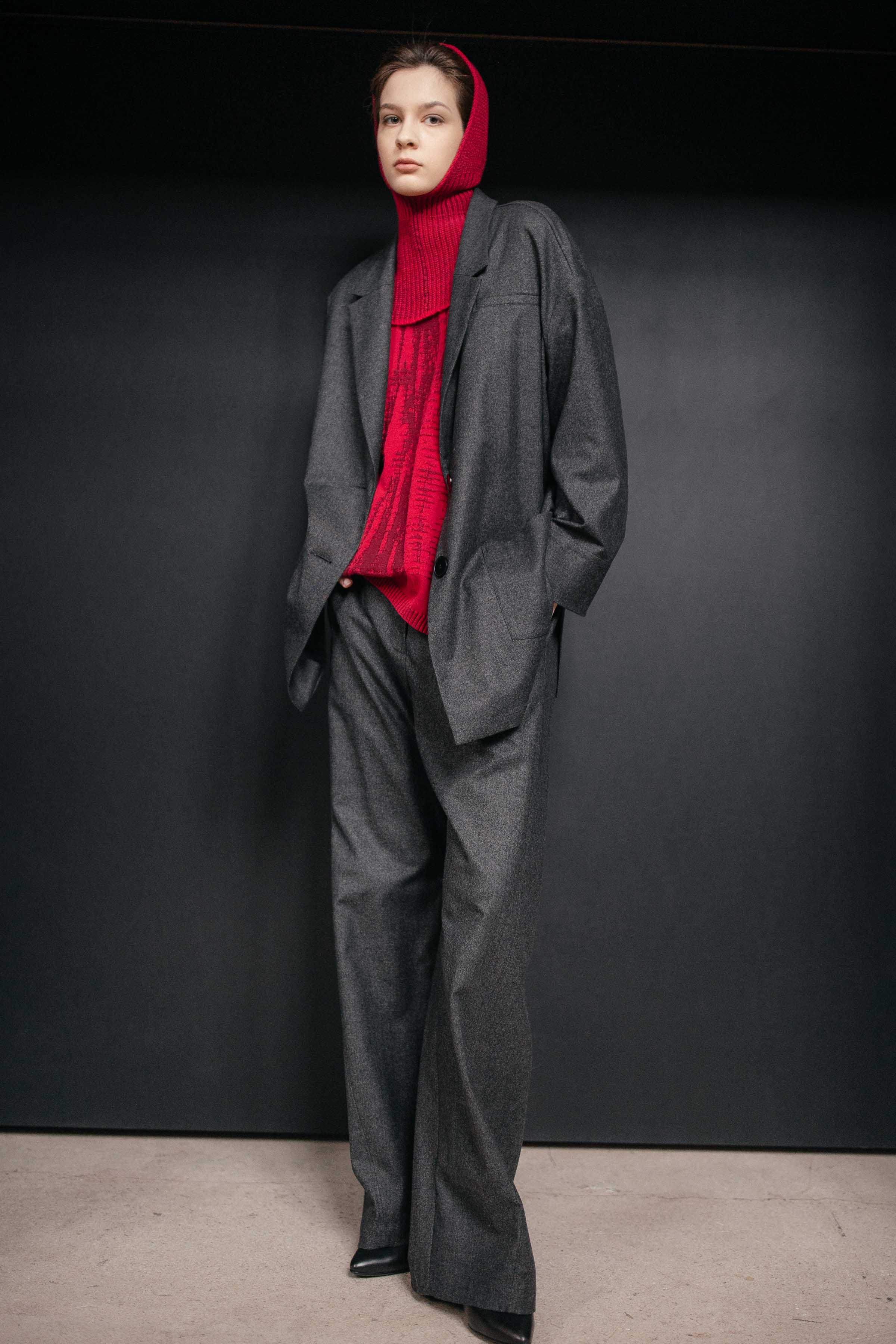 Жакет квадрат, шерсть 11 Антрацит (anthracite) от Lesel (Лесель)! Заказывайте по ✆ 8 (800) 777 02 37