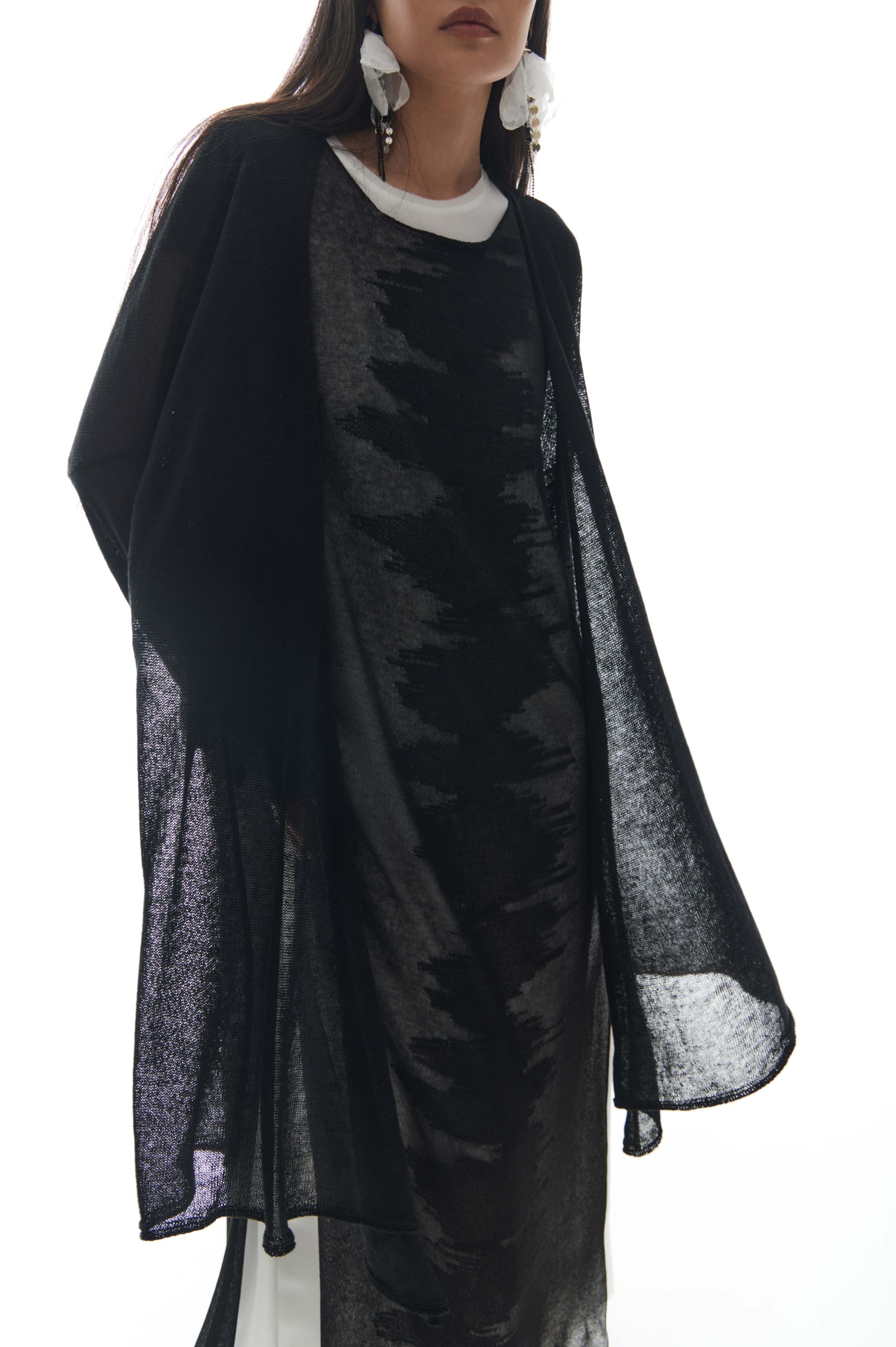 Кардиган Лён 00 Черный (noir) от Lesel (Лесель)! Заказывайте по ✆ 8 (800) 777 02 37