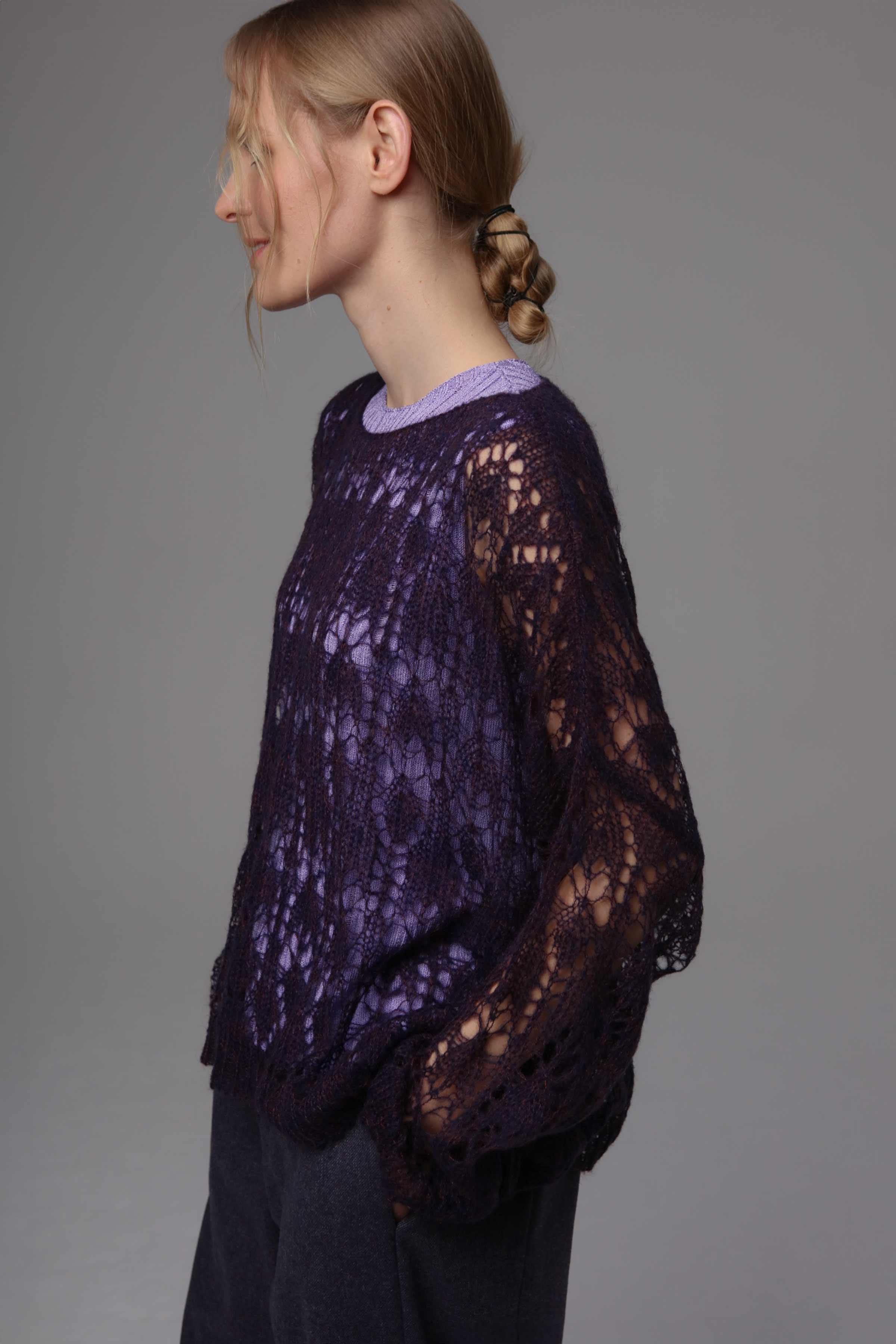 Джемпер Ажур из мохера 42 Розовый закат (pink sunset), 62 Хризолит (chrysolithe), 37 Аквамарин (aiqumarine) от Lesel (Лесель)! Заказывайте по ✆ 8 (800) 777 02 37