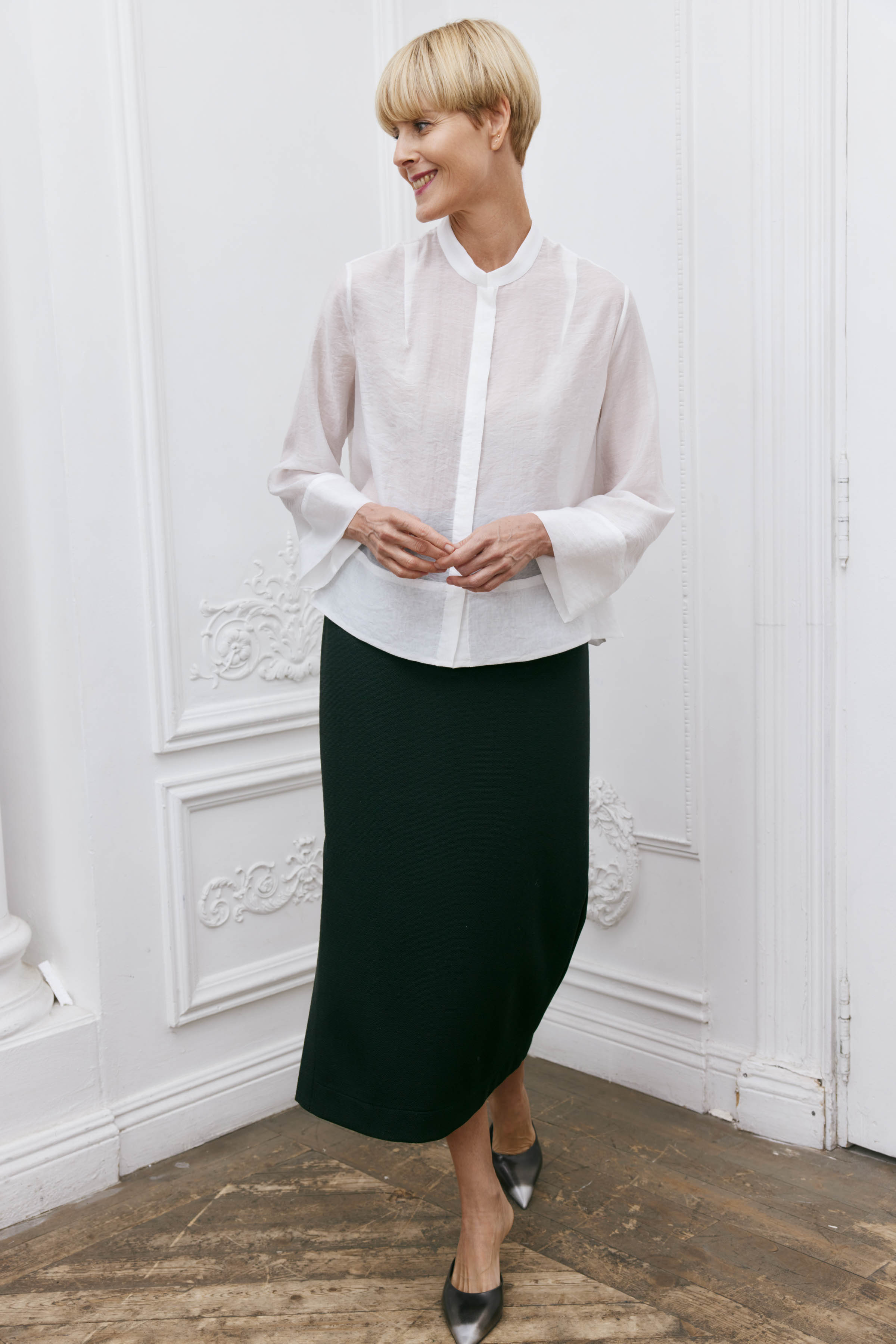 Юбка узкая эластичная