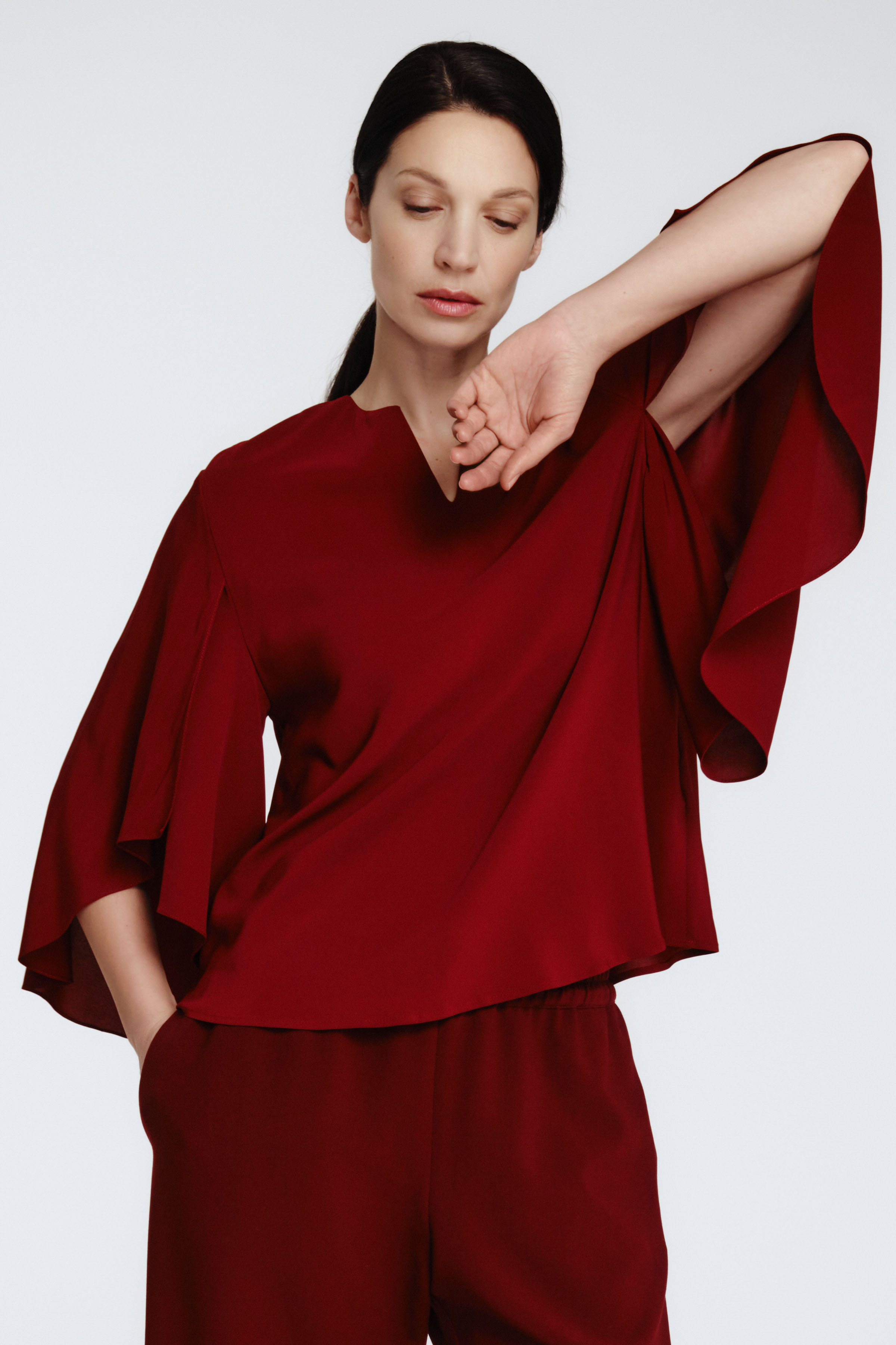 Блуза воздушный рукав  от Lesel (Лесель)! Заказывайте по ✆ 8 (800) 777 02 37