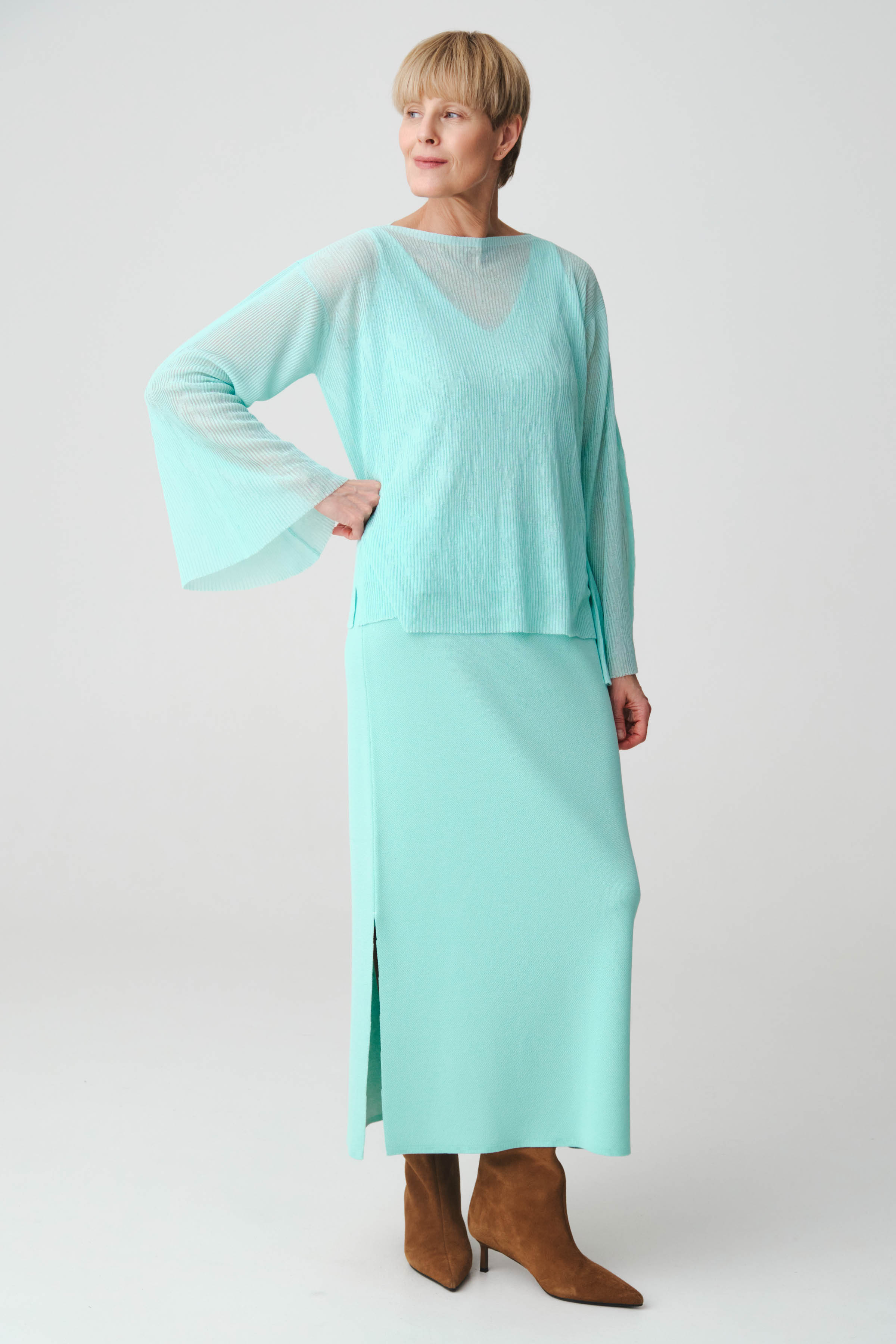 Джемпер с длинным рукавом Прозрачный