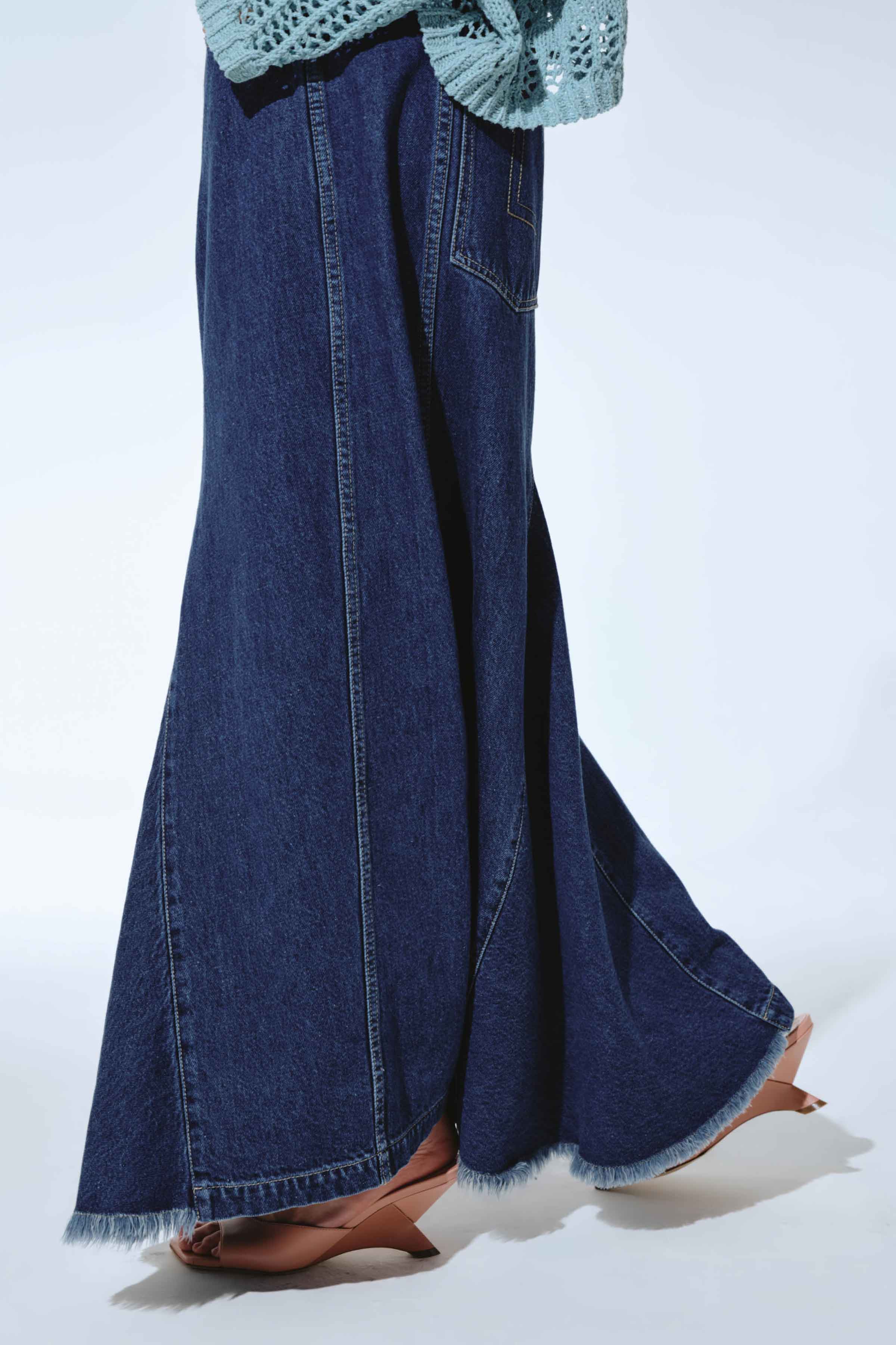 Юбка Длинная джинса 38 Джинсовый (denim) от Lesel (Лесель)! Заказывайте по ✆ 8 (800) 777 02 37