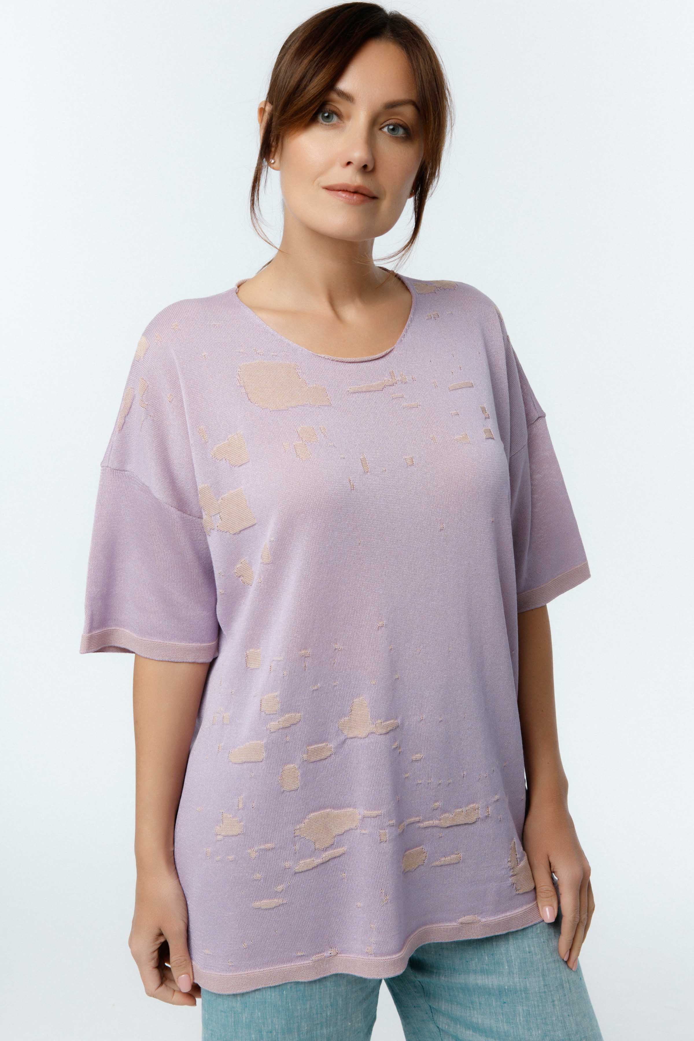 Туника с коротким рукавом Брызги краски  от Lesel (Лесель)! Заказывайте по ✆ 8 (800) 777 02 37