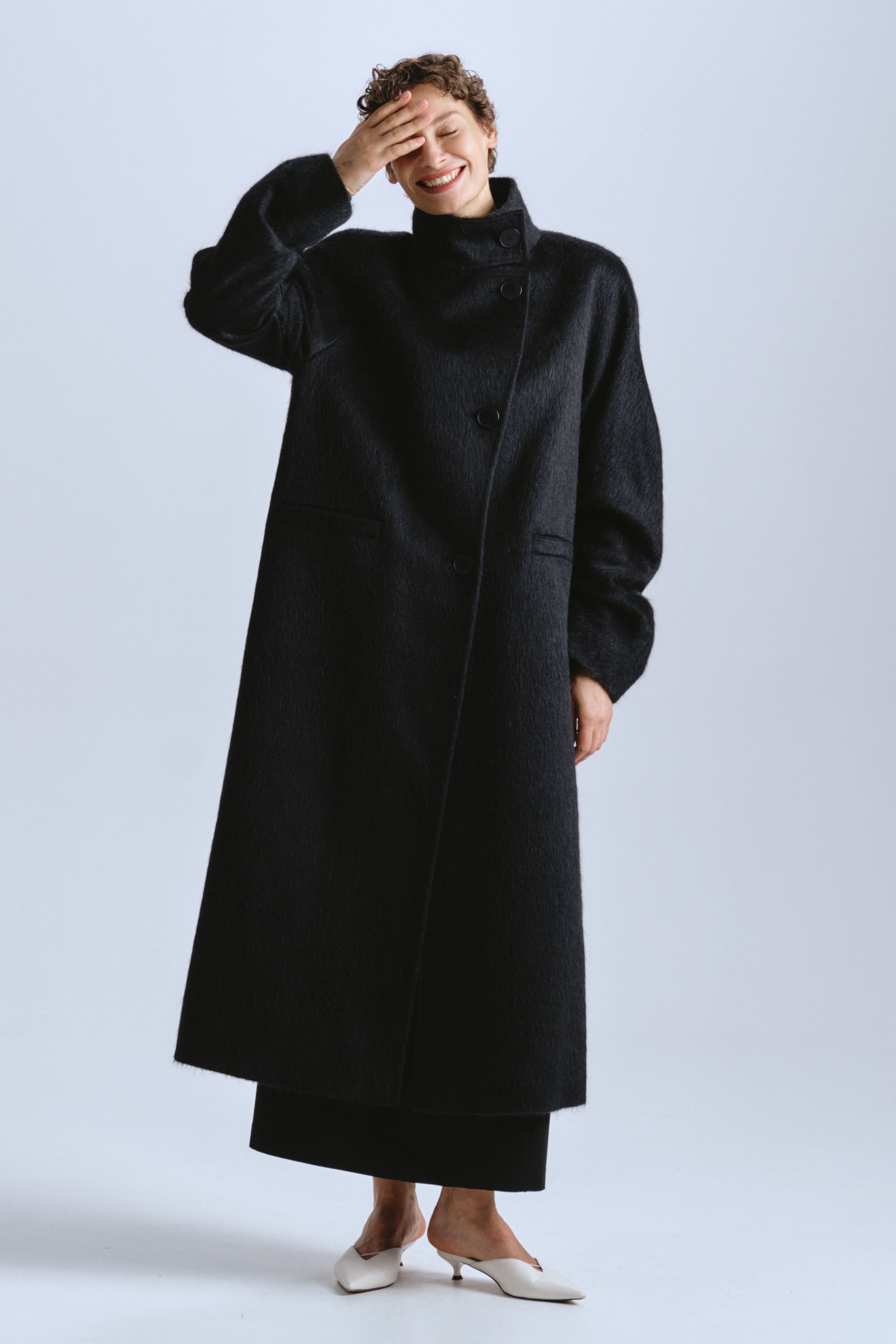 Пальто с ворсом, реглан  00 Черный (noir), 27 Бордо (burdeaux) от Lesel (Лесель)! Заказывайте по ✆ 8 (800) 777 02 37