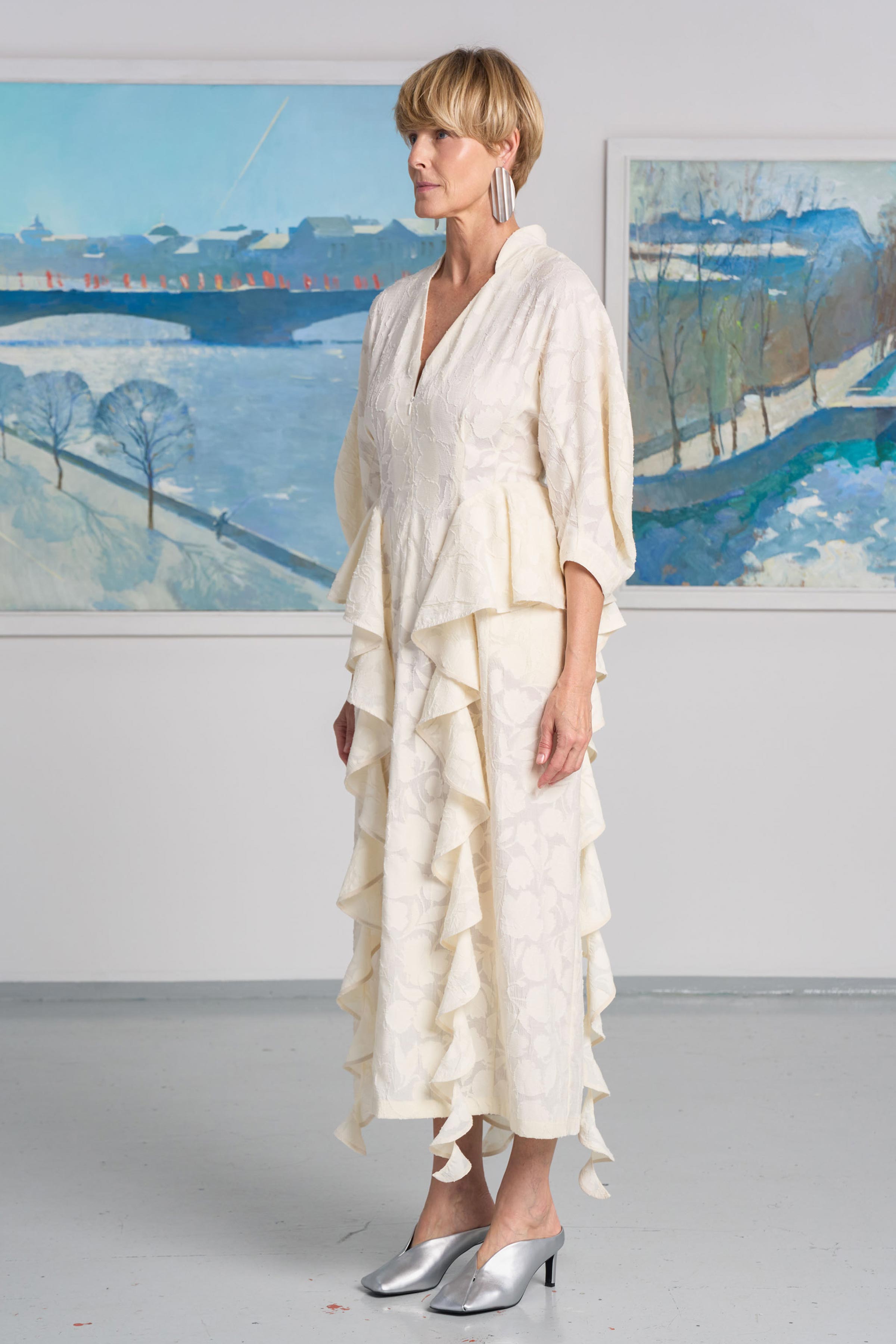 Платье с воланами Прозрачные цветы  от Lesel (Лесель)! Заказывайте по ✆ 8 (800) 777 02 37