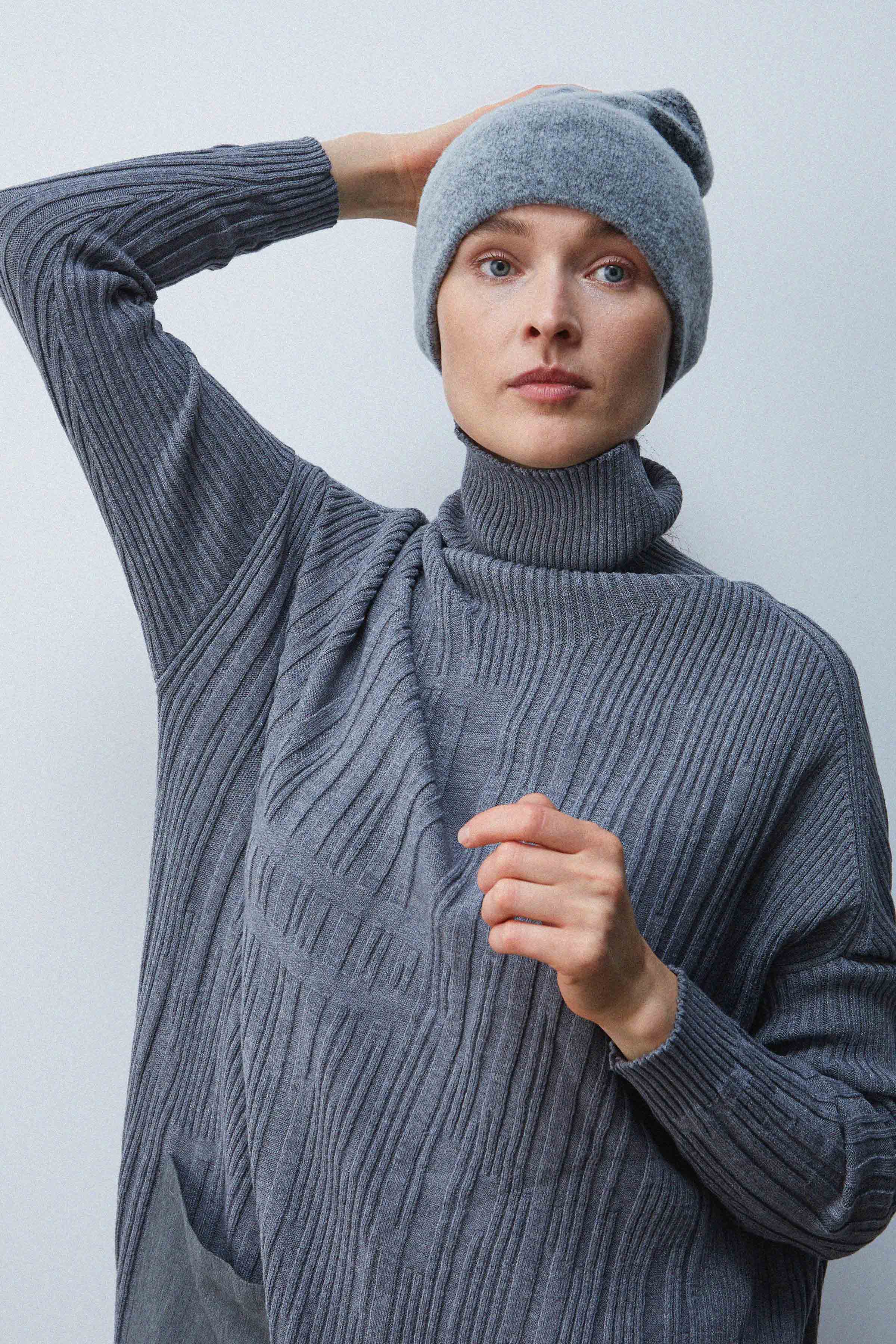 Шапка "Дерево" 15 Серый меланж (melange gris) от Lesel (Лесель)! Заказывайте по ✆ 8 (800) 777 02 37