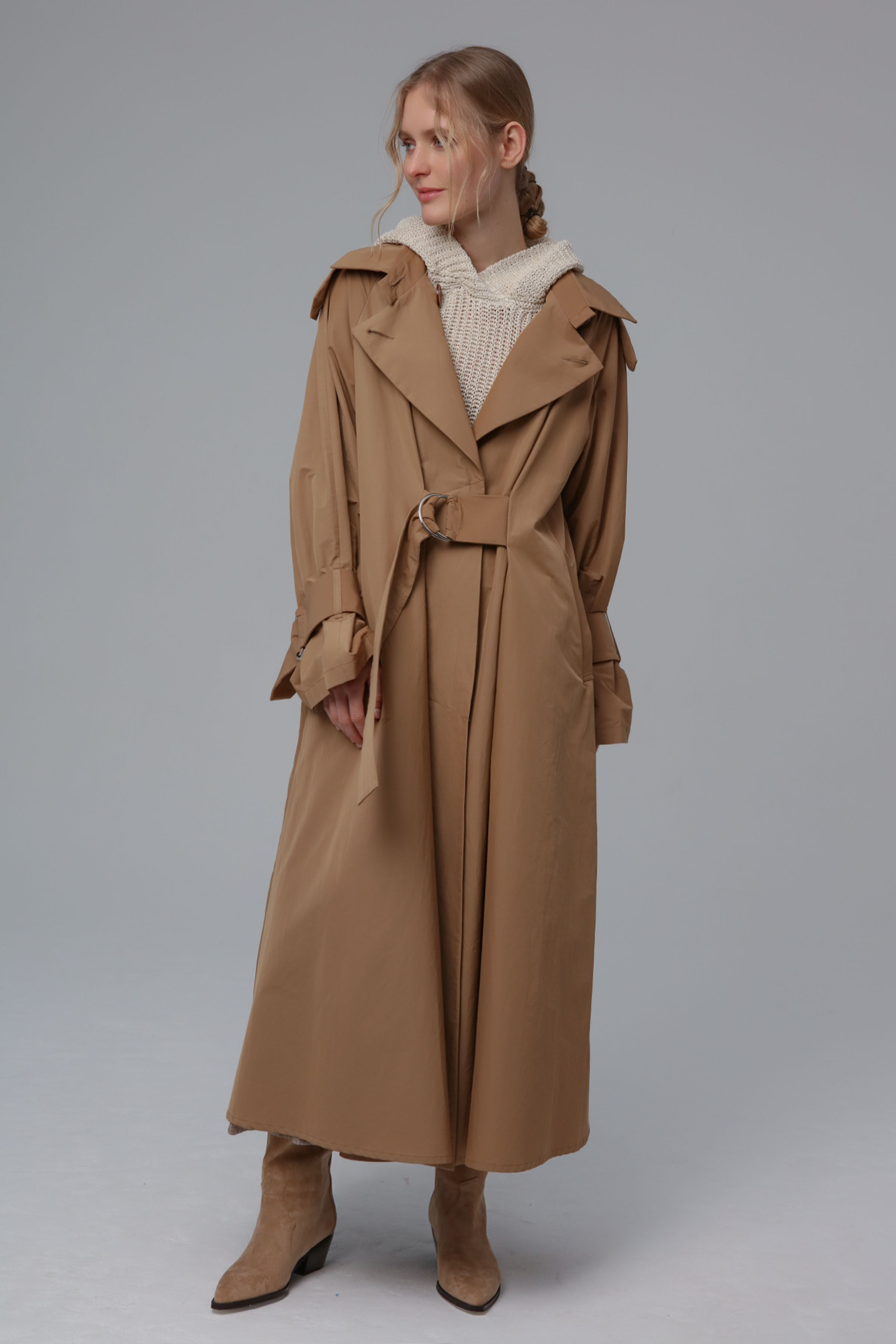 Плащ Широкий, реглан 09 Крем-брюле (creme-brjule) от Lesel (Лесель)! Заказывайте по ✆ 8 (800) 777 02 37