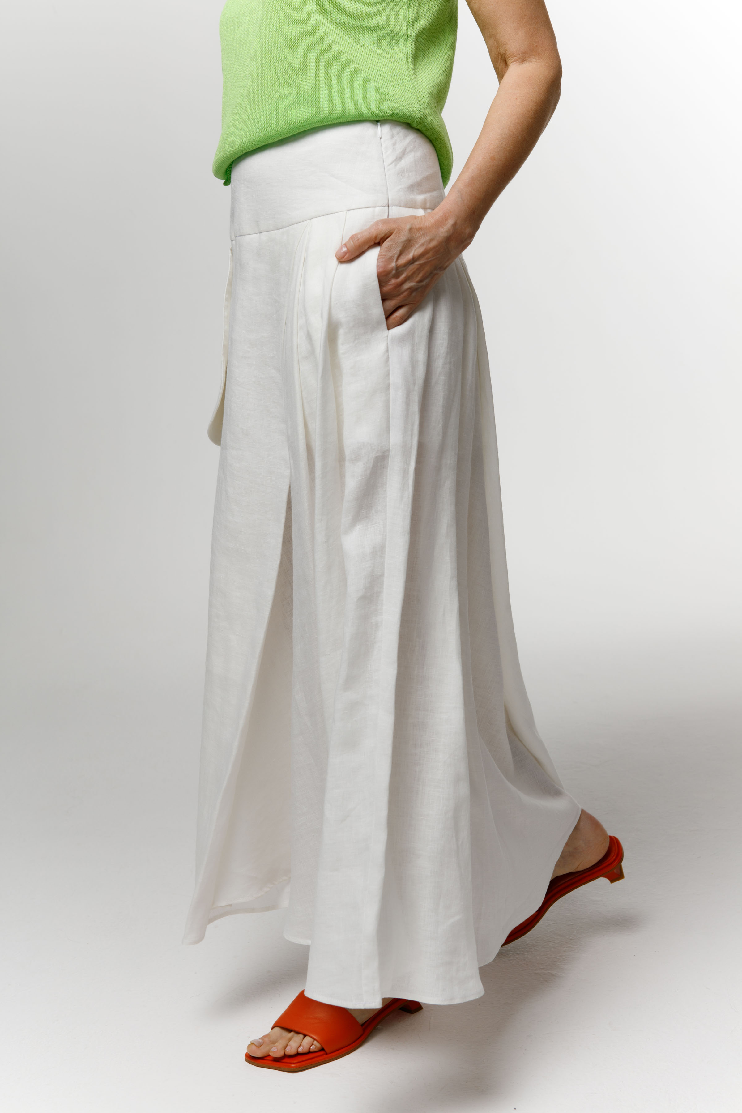 Юбка с запахом, мягкий лён 03 Кварц (quartz) от Lesel (Лесель)! Заказывайте по ✆ 8 (800) 777 02 37