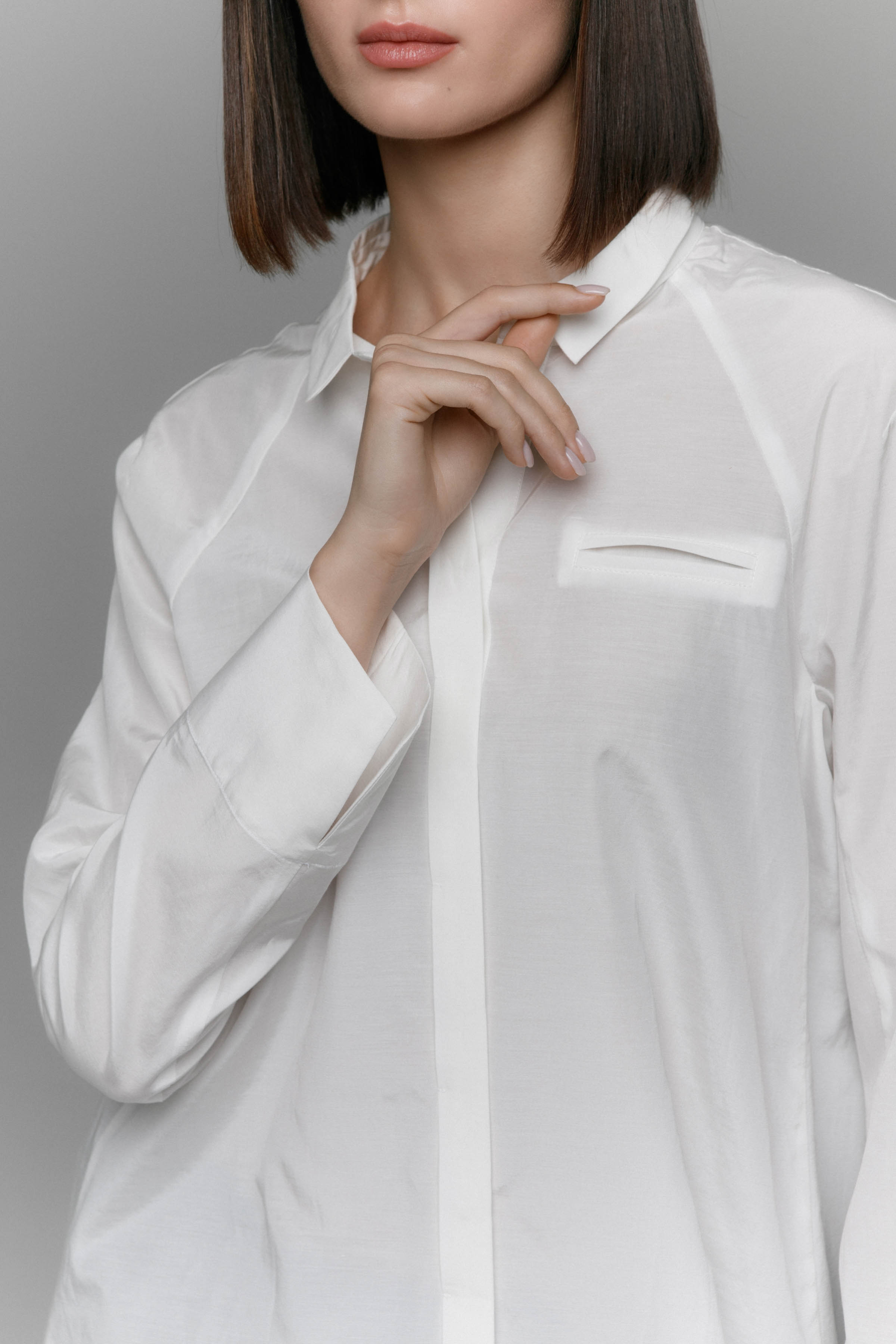 Блуза белая сорочка 03 Кварц (quartz) от Lesel (Лесель)! Заказывайте по ✆ 8 (800) 777 02 37