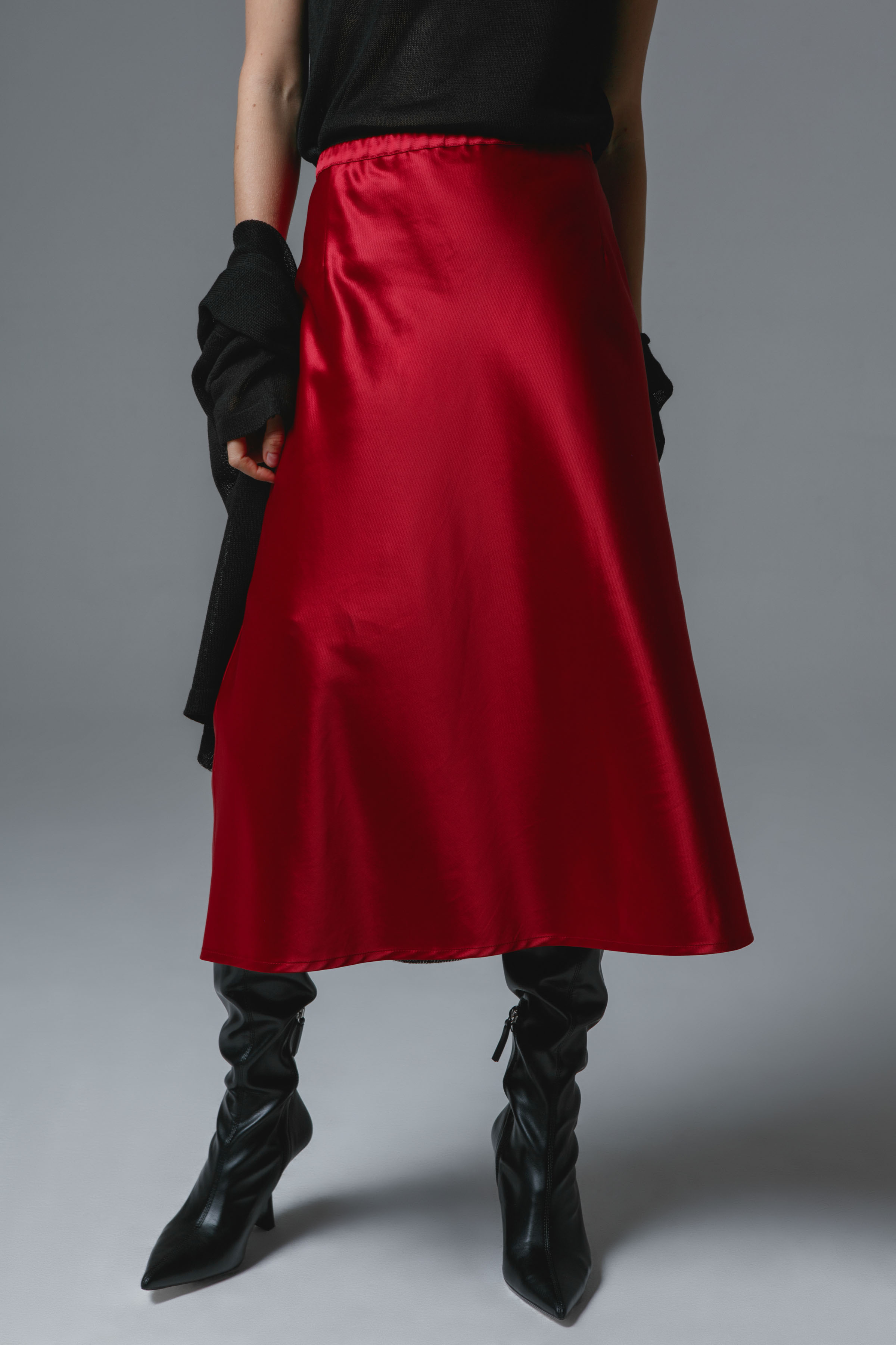 Юбка Атласная 24 Кармин (carmine) от Lesel (Лесель)! Заказывайте по ✆ 8 (800) 777 02 37