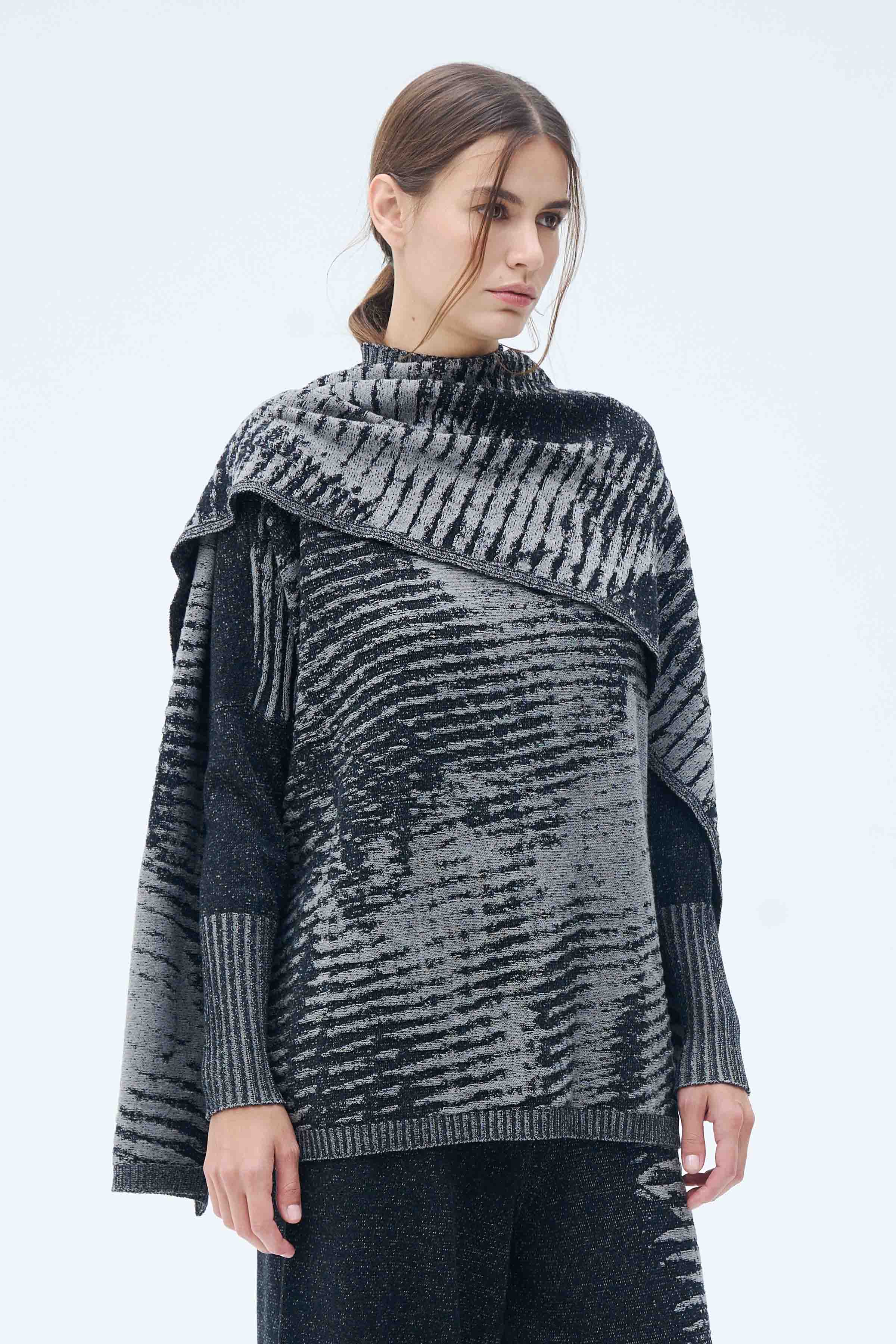 Палантин Муары 00 Черный (noir) от Lesel (Лесель)! Заказывайте по ✆ 8 (800) 777 02 37