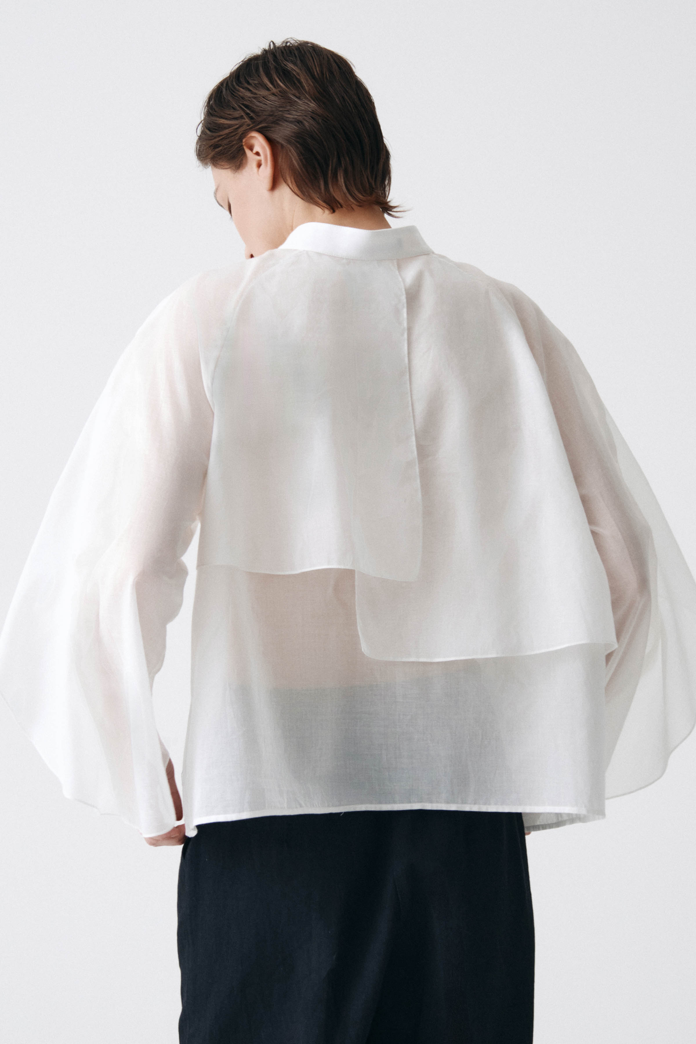 Блуза многослойная, тонкий хлопок