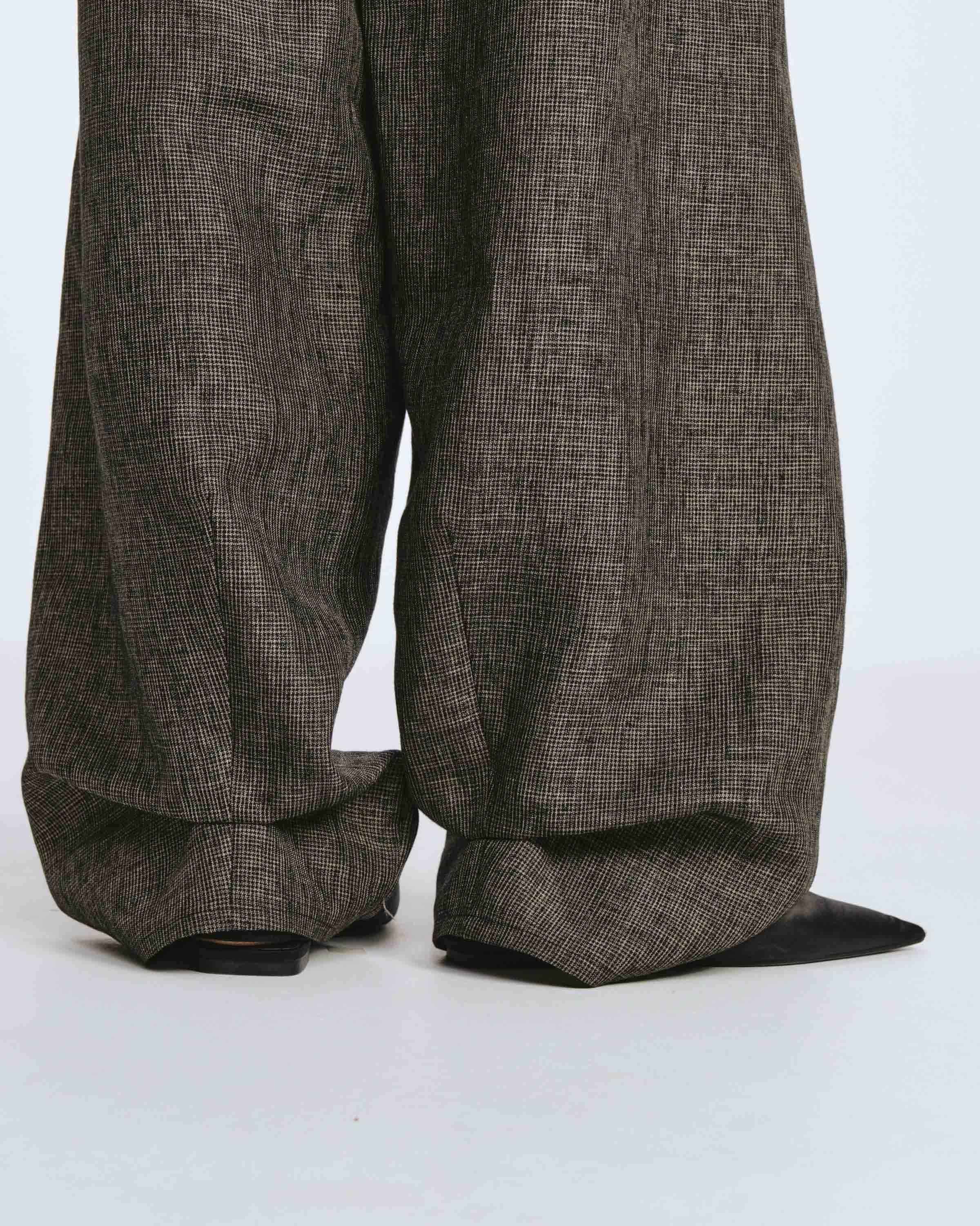 Брюки широкие бананы с кокеткой, виши