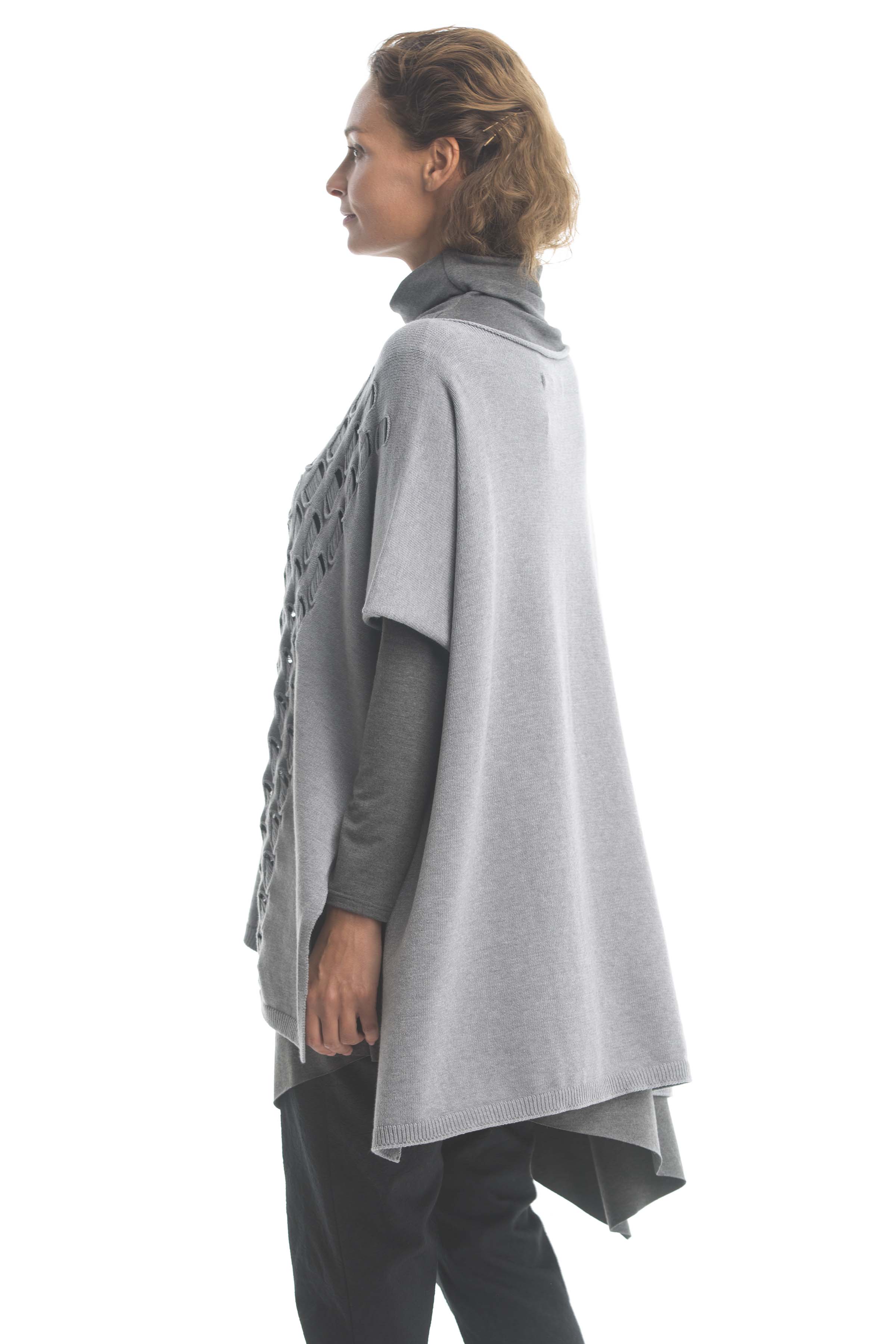 Туника "Дыры" 15 Серый меланж (melange gris) от Lesel (Лесель)! Заказывайте по ✆ 8 (800) 777 02 37
