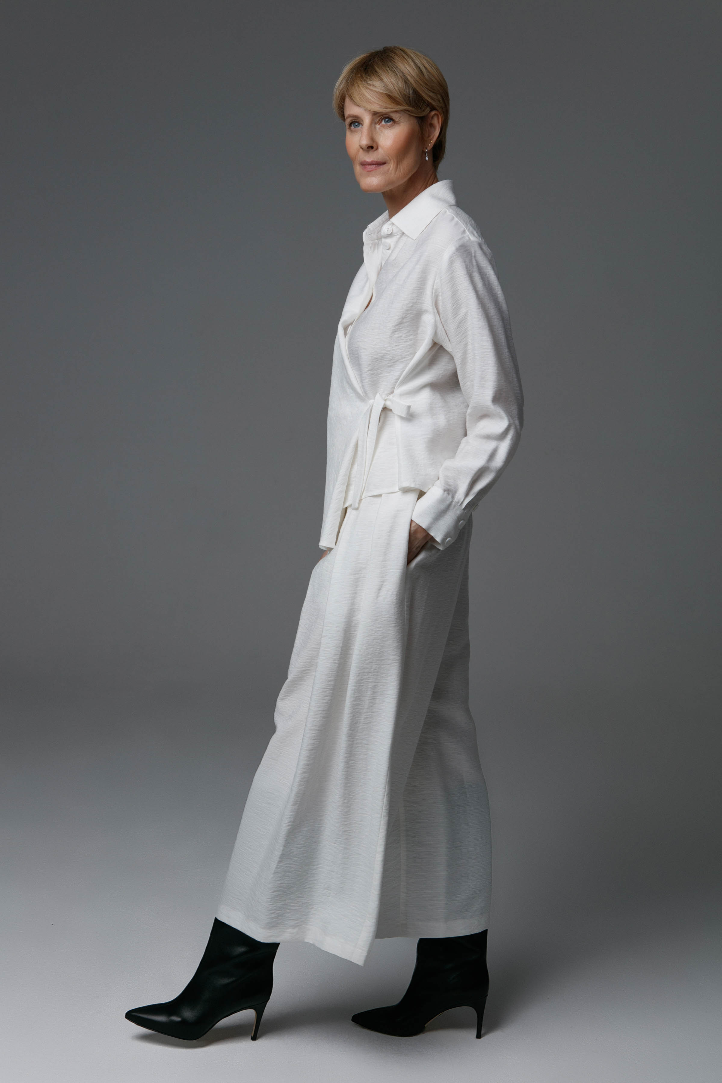 Юбка-брюки с запахом 01 Мел (craie) от Lesel (Лесель)! Заказывайте по ✆ 8 (800) 777 02 37