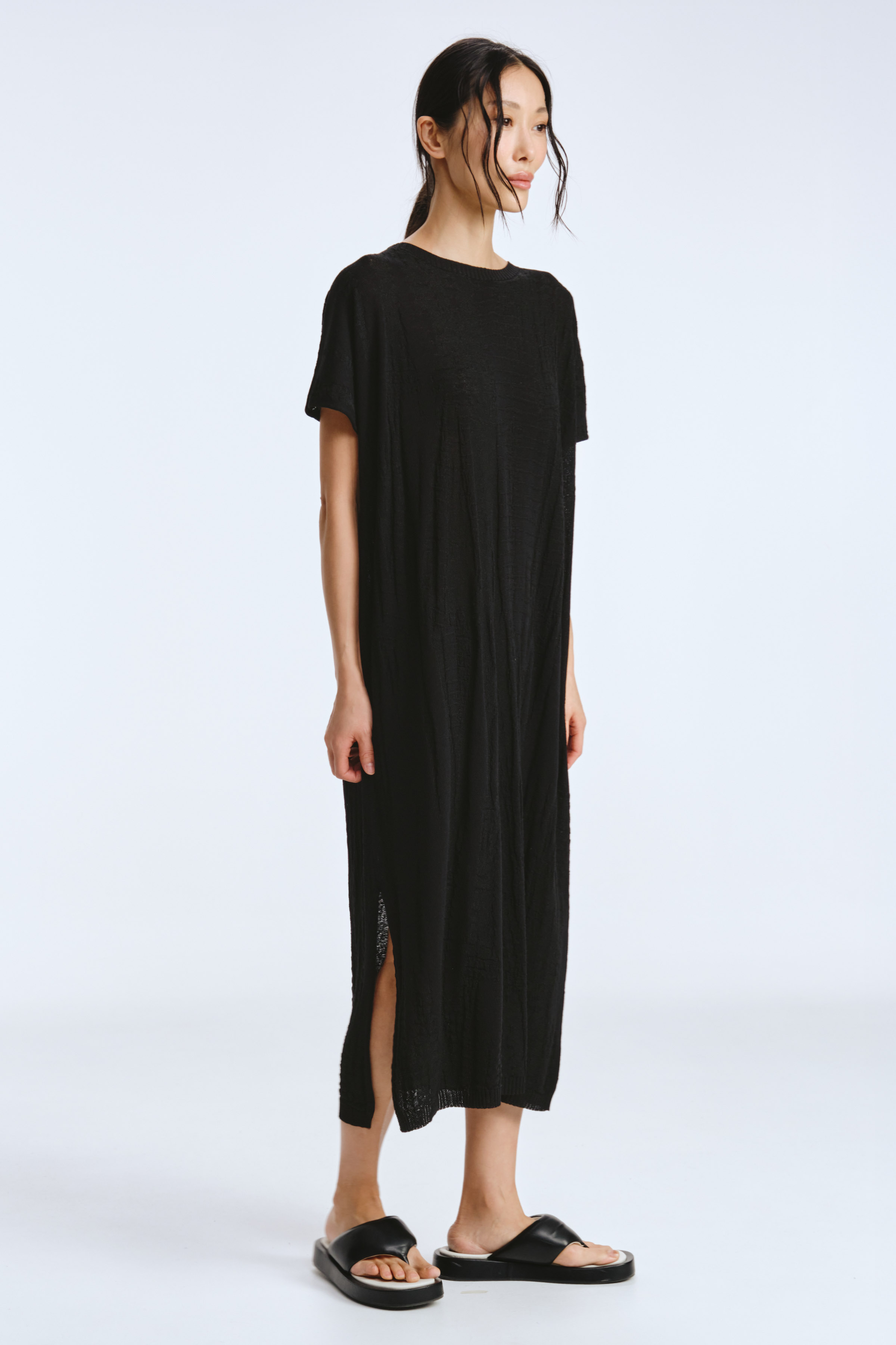 Платье Гофре 00 Черный (noir) от Lesel (Лесель)! Заказывайте по ✆ 8 (800) 777 02 37