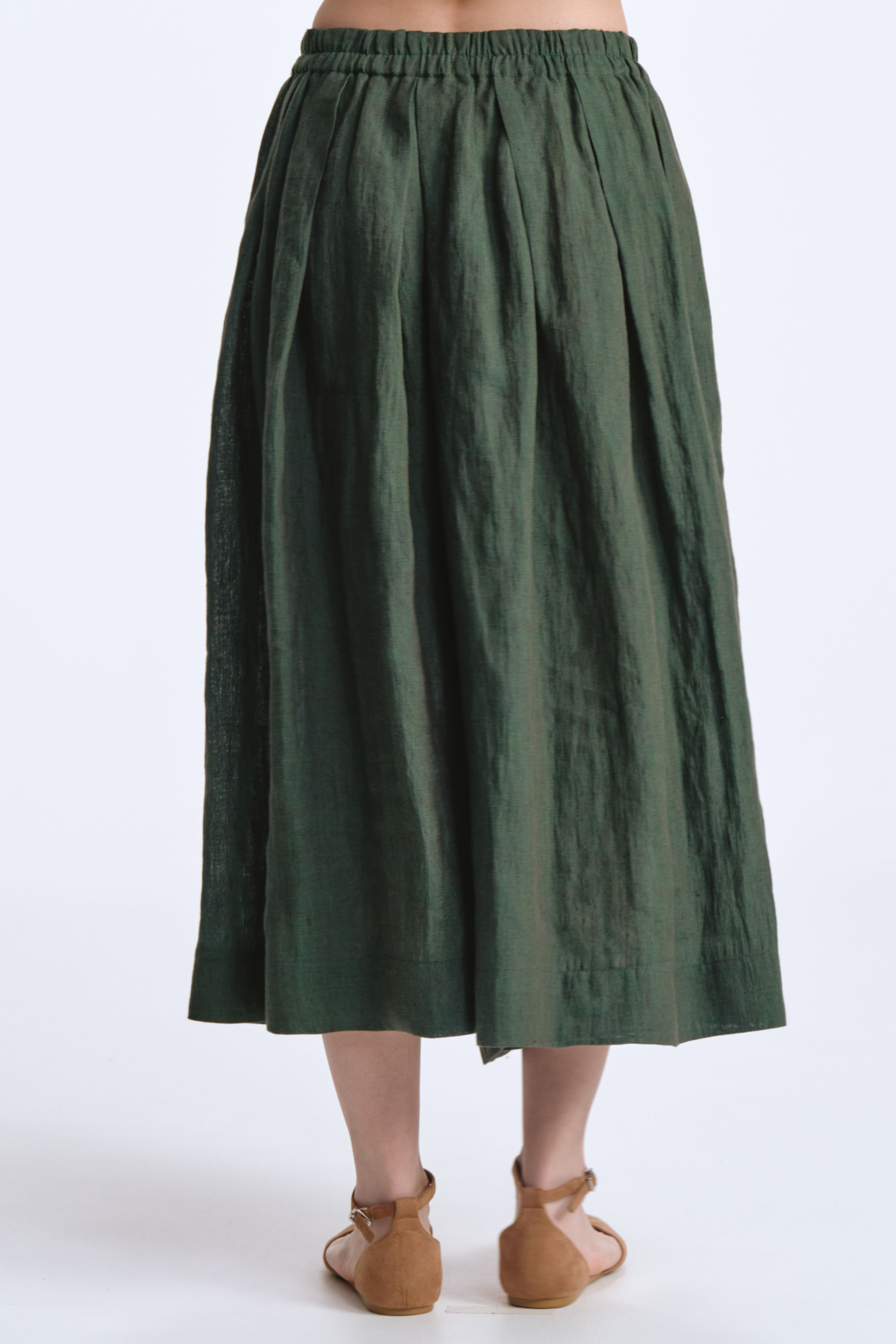 Юбка-брюки с широкими защипами 64 Эвкалипт (eucalyptus) от Lesel (Лесель)! Заказывайте по ✆ 8 (800) 777 02 37