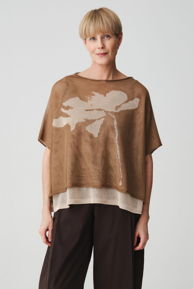 Джемпер с коротким рукавом Пион