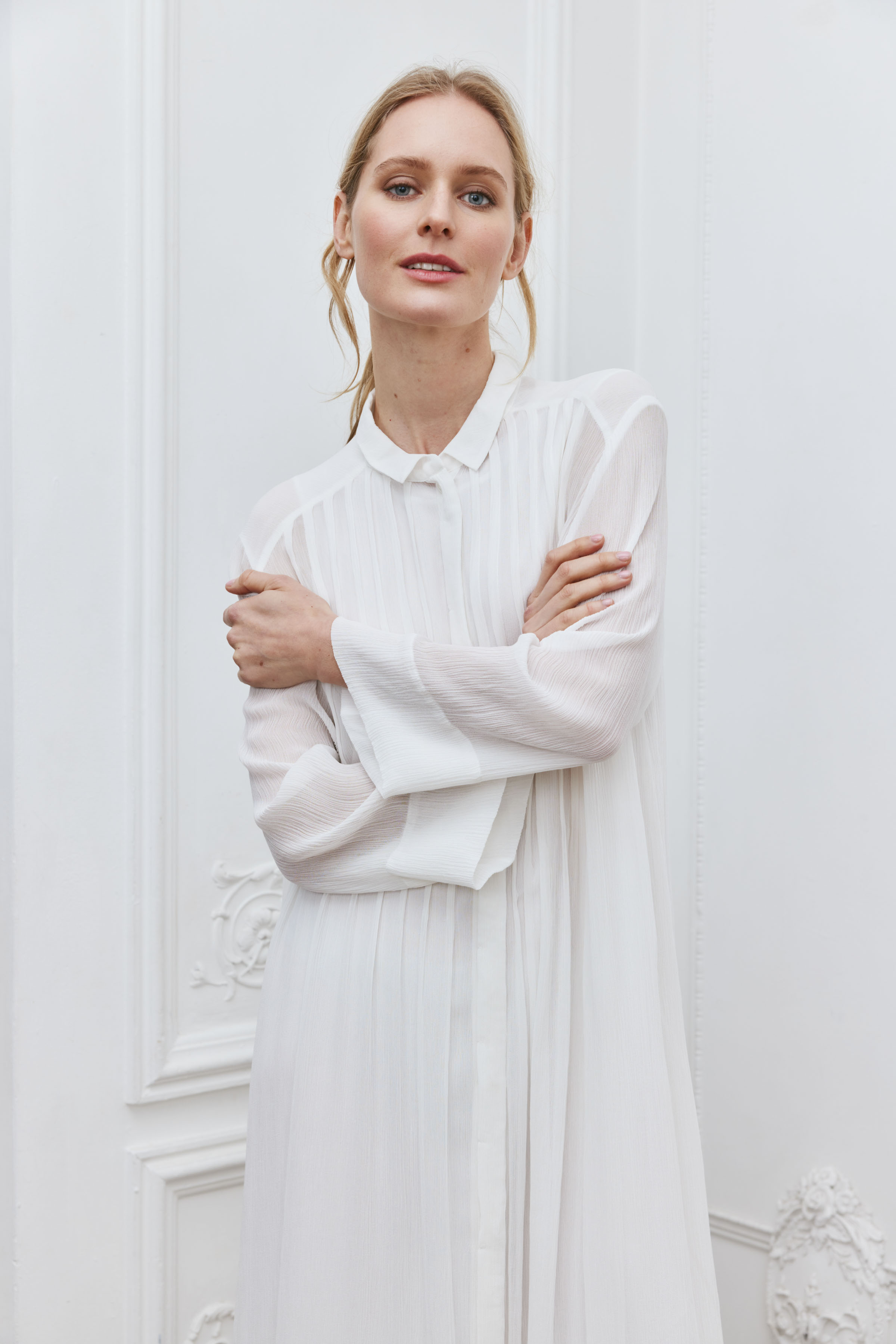 Блуза длинная, защипы  от Lesel (Лесель)! Заказывайте по ✆ 8 (800) 777 02 37