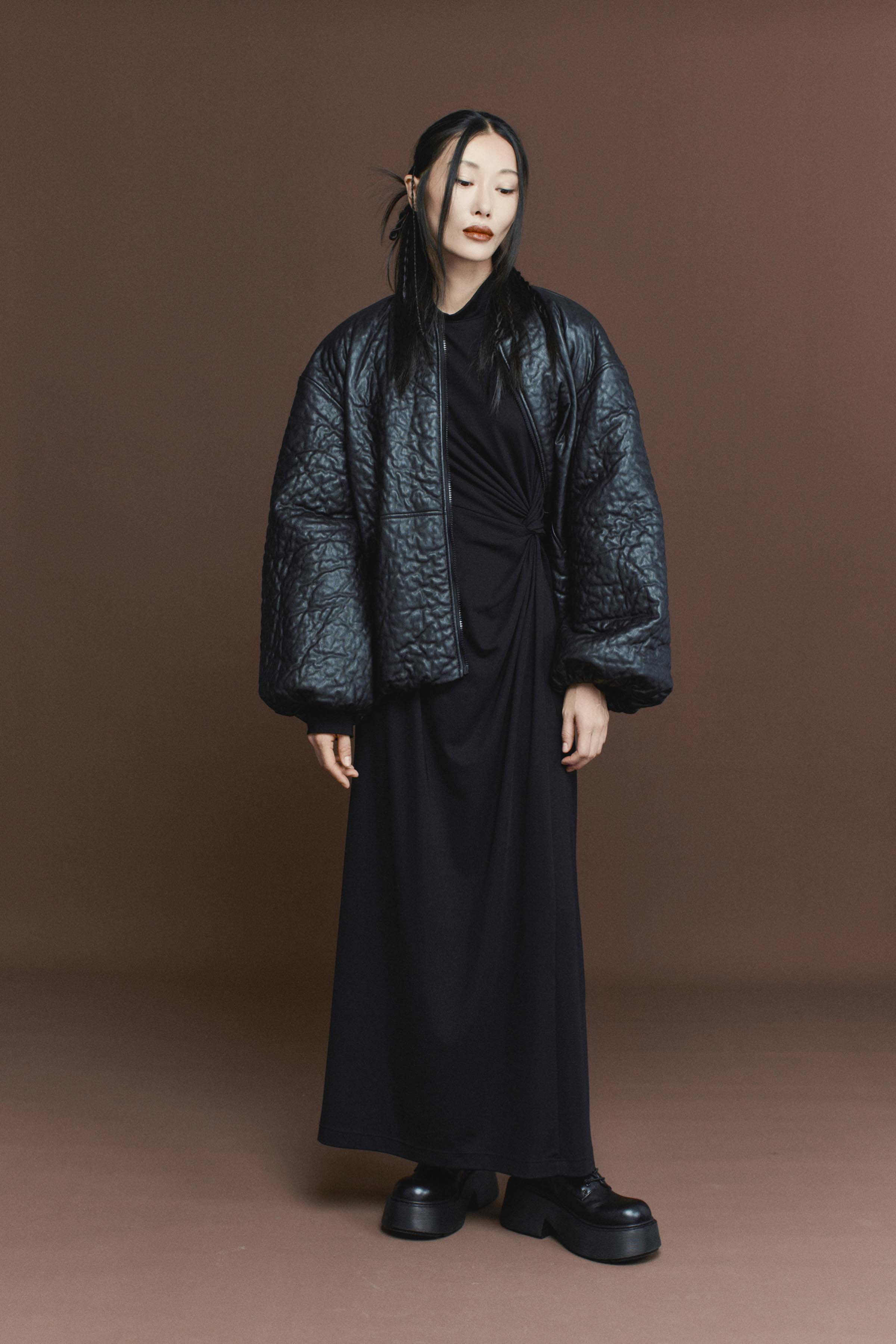 Бомбер кожа-крэш с шерстью 00 Черный (noir) от Lesel (Лесель)! Заказывайте по ✆ 8 (800) 777 02 37